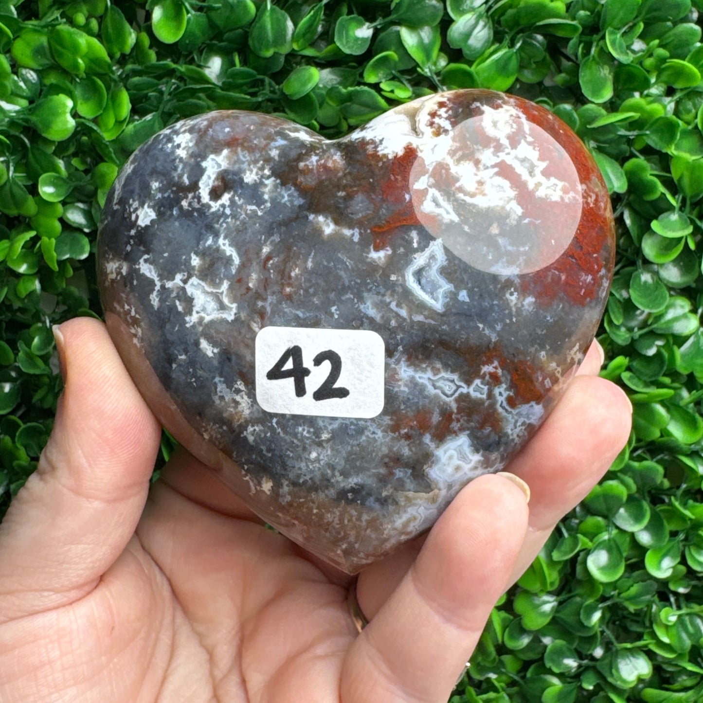 Purple Chalcedony Heart