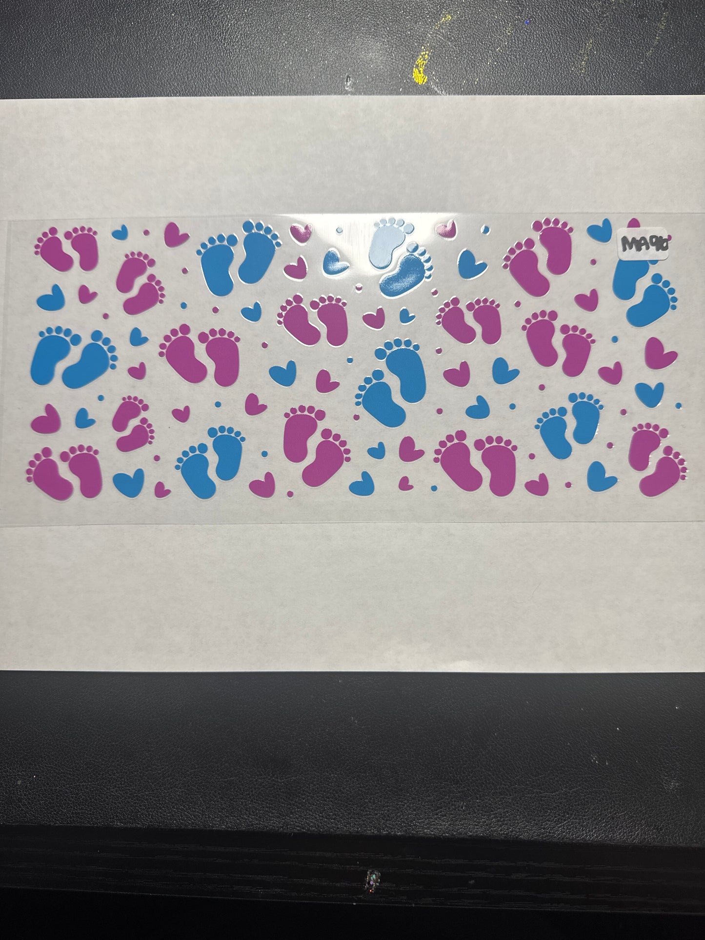 MA96 Pink and Blue baby feet uvdtf wrap