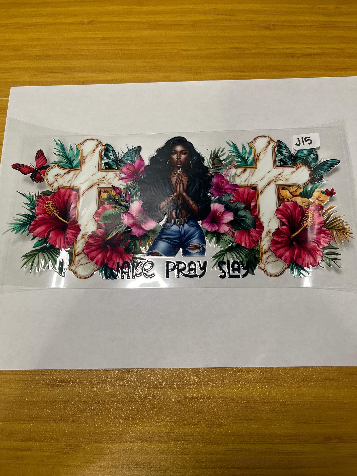 J15 Religious Girl UVDTF Wrap