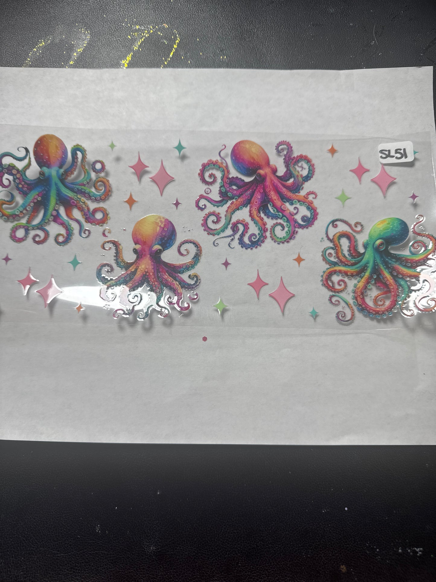 SL51 Octopus and four point star uvdtf wrap