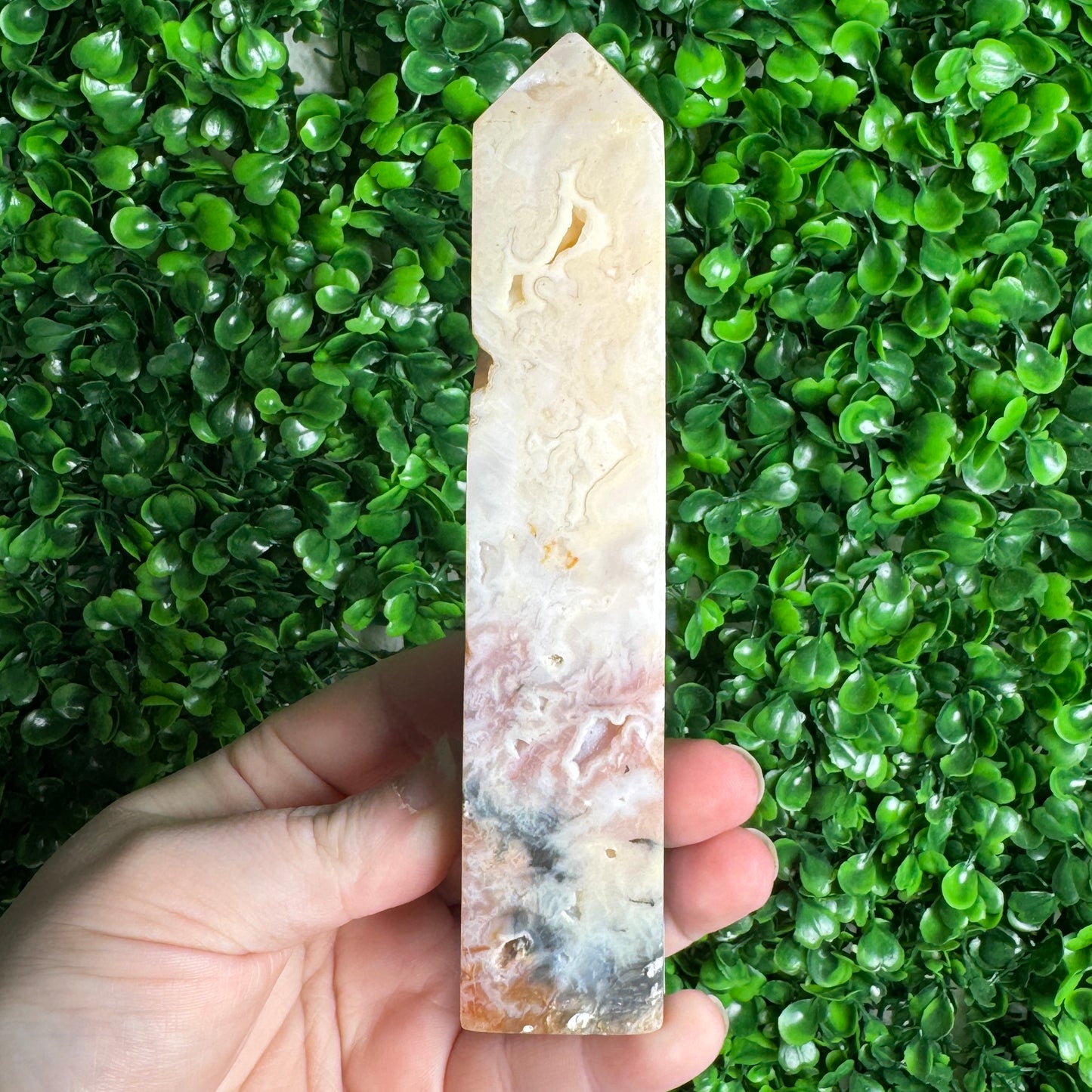 Rainbow Plume Agate Tower