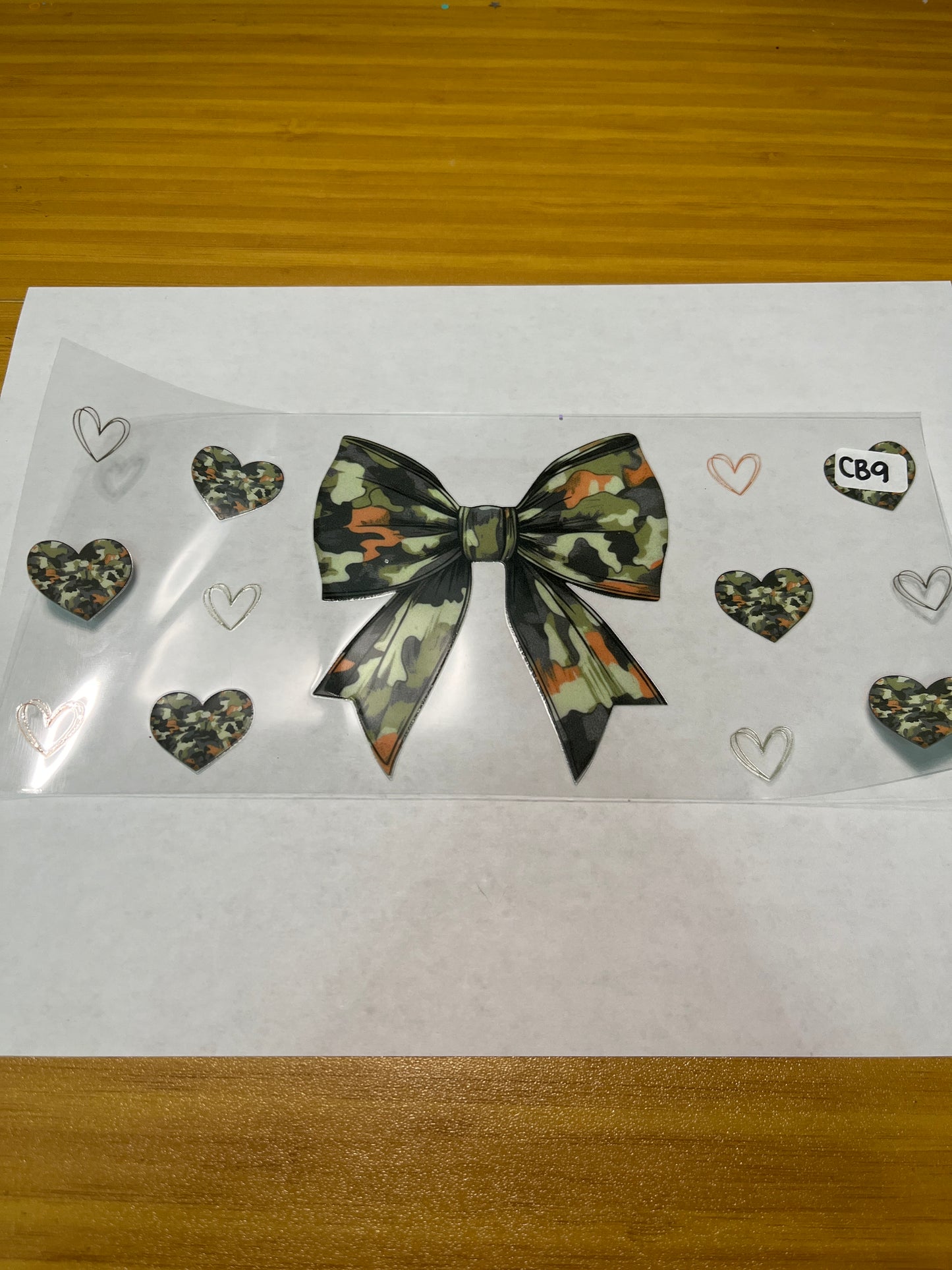 CB9 Camo Ribbon UVDTF Wrap