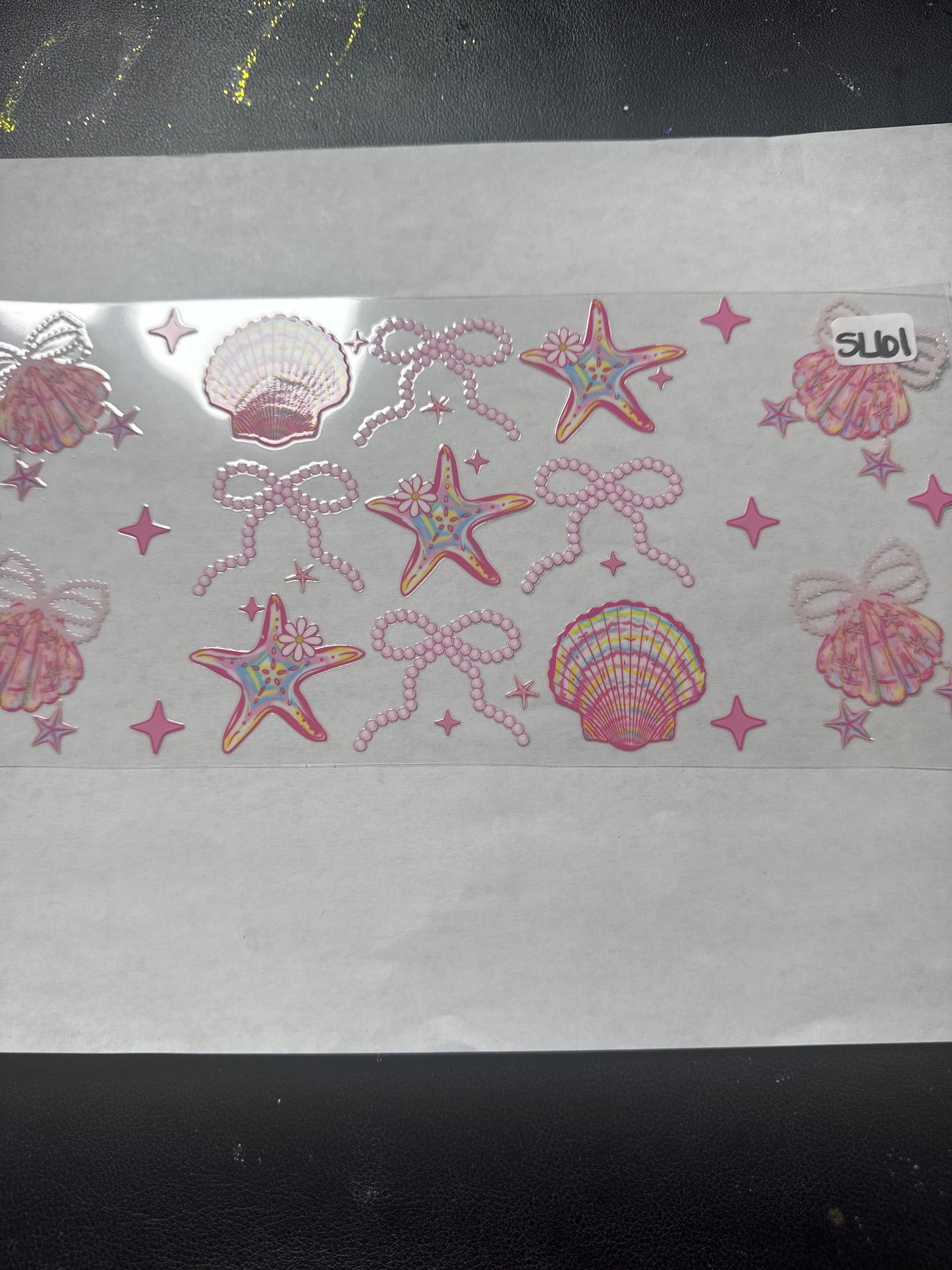 SL61 pink shells and bows uvdtf wrap