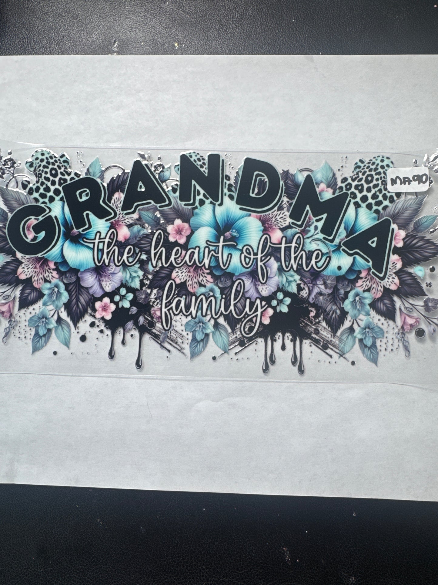 MA 90 Blue, purple and pink floral Grandma