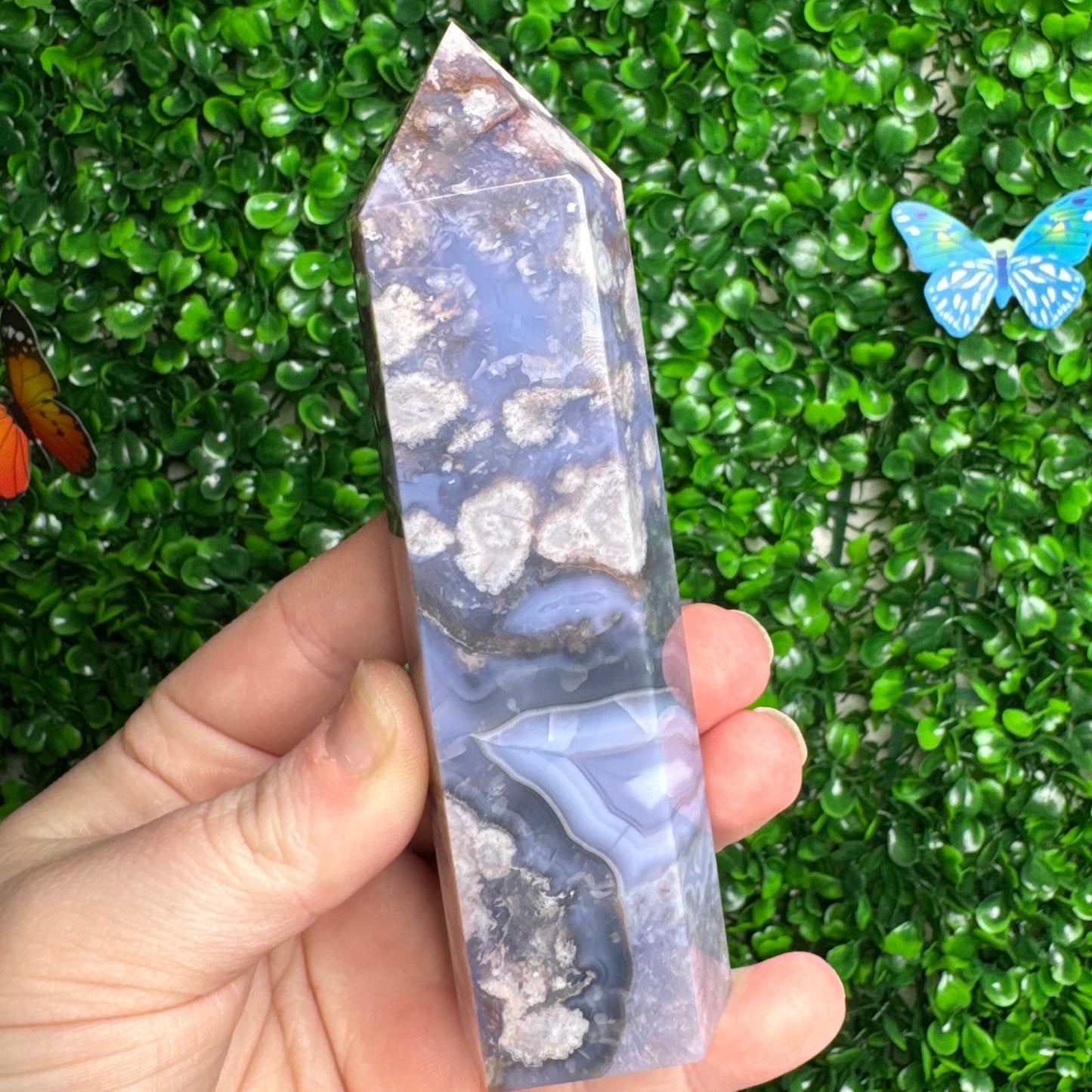 Blue Flower Agate Towers