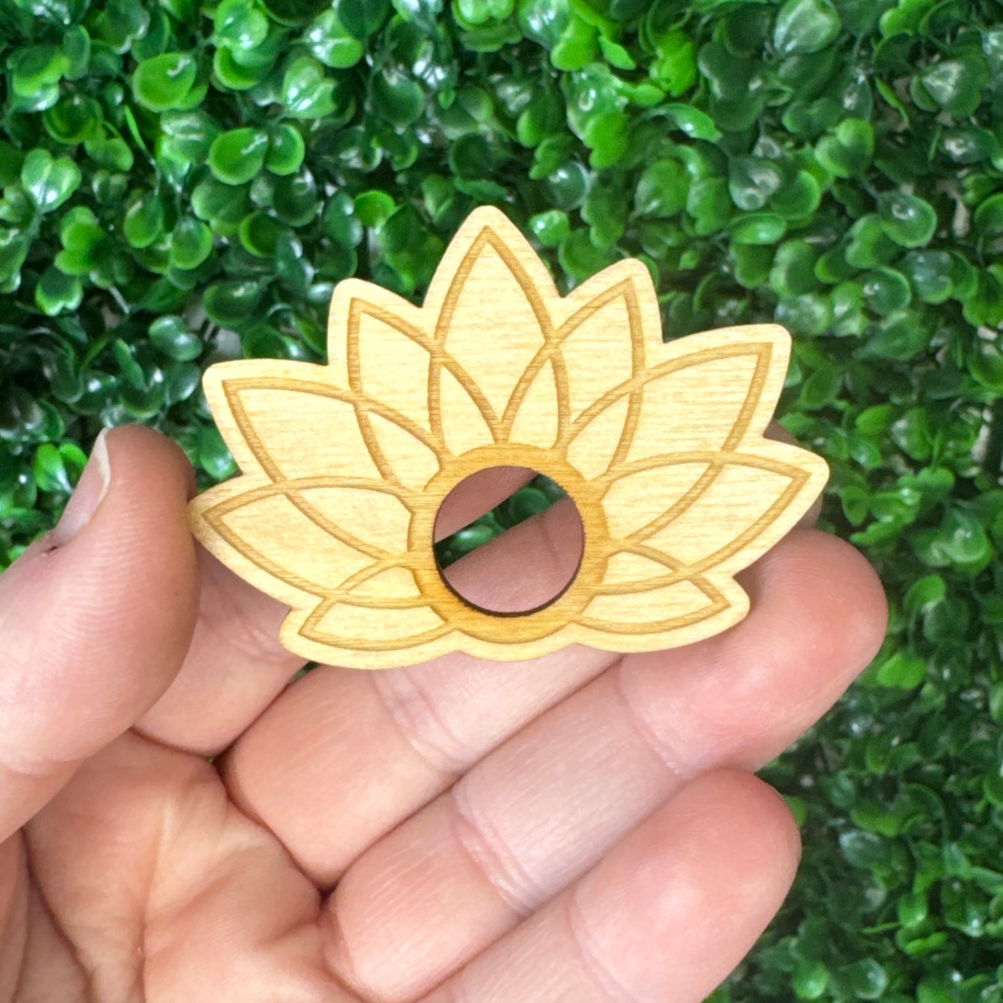 Wooden Lotus Sphere Stand