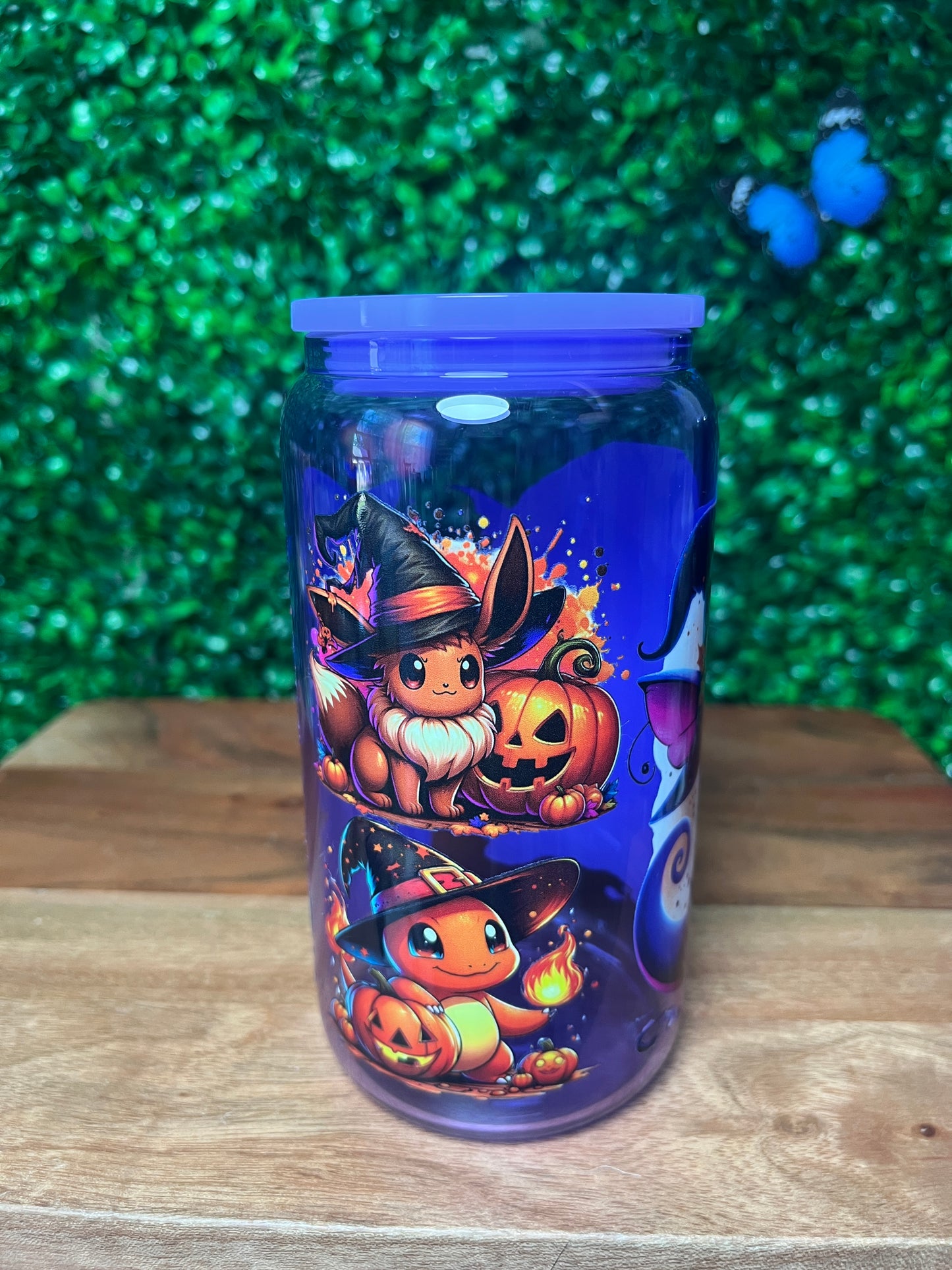 16oz Characters Halloween UVDTF Glass Cup
