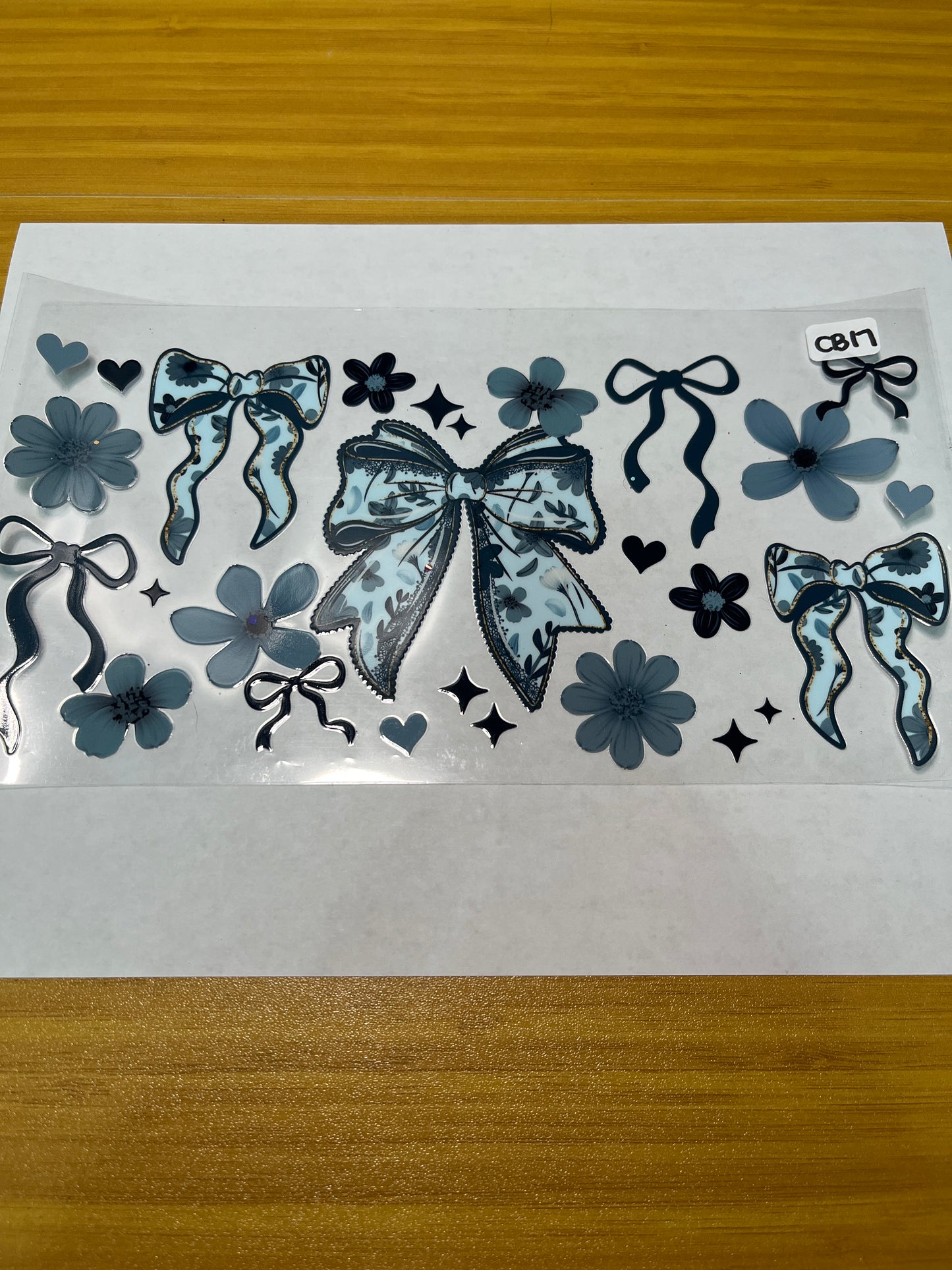 CB17 Ribbon Flower UVDTF Wrap