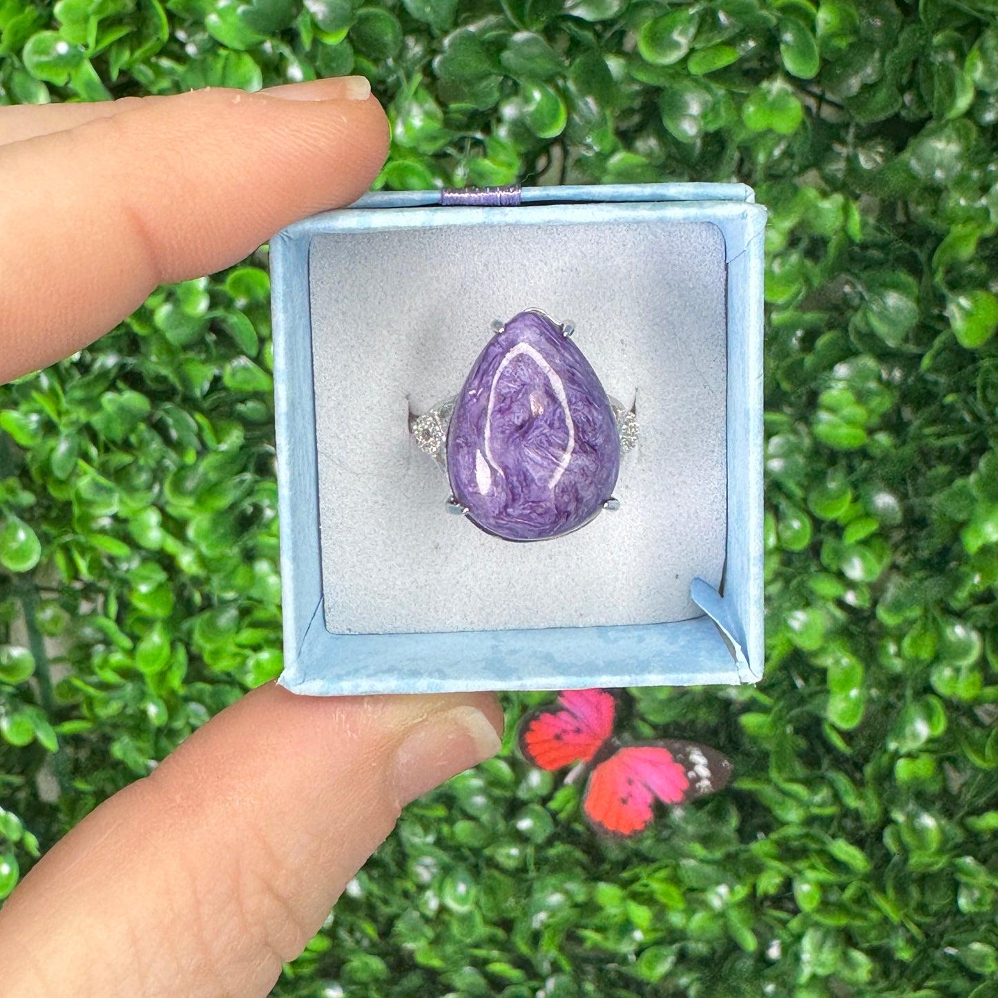 925 Sterling Charoite Rings