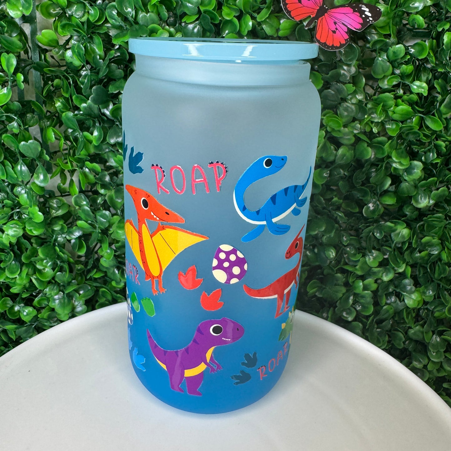 16oz Blue Dino UVDTF cup