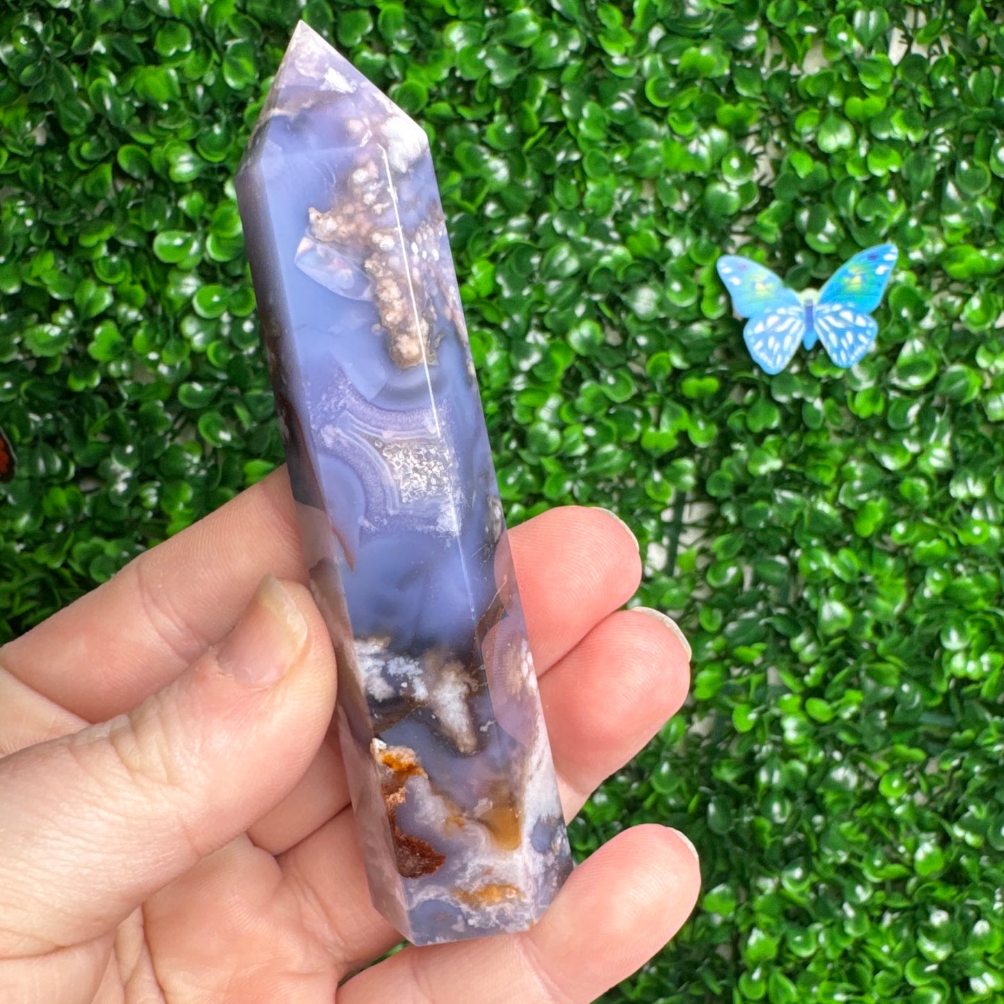 Blue Flower Agate Towers