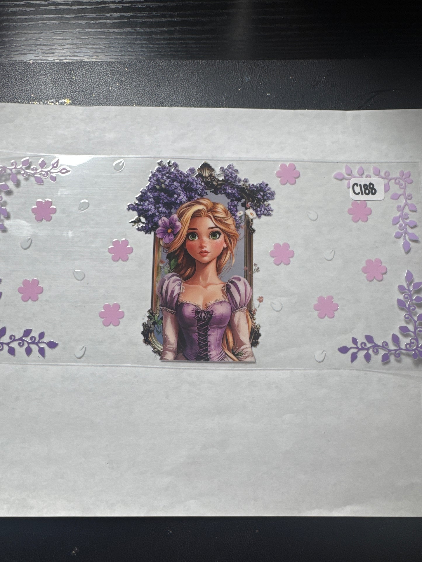 C188 princess with the long hair uvdtf wrap