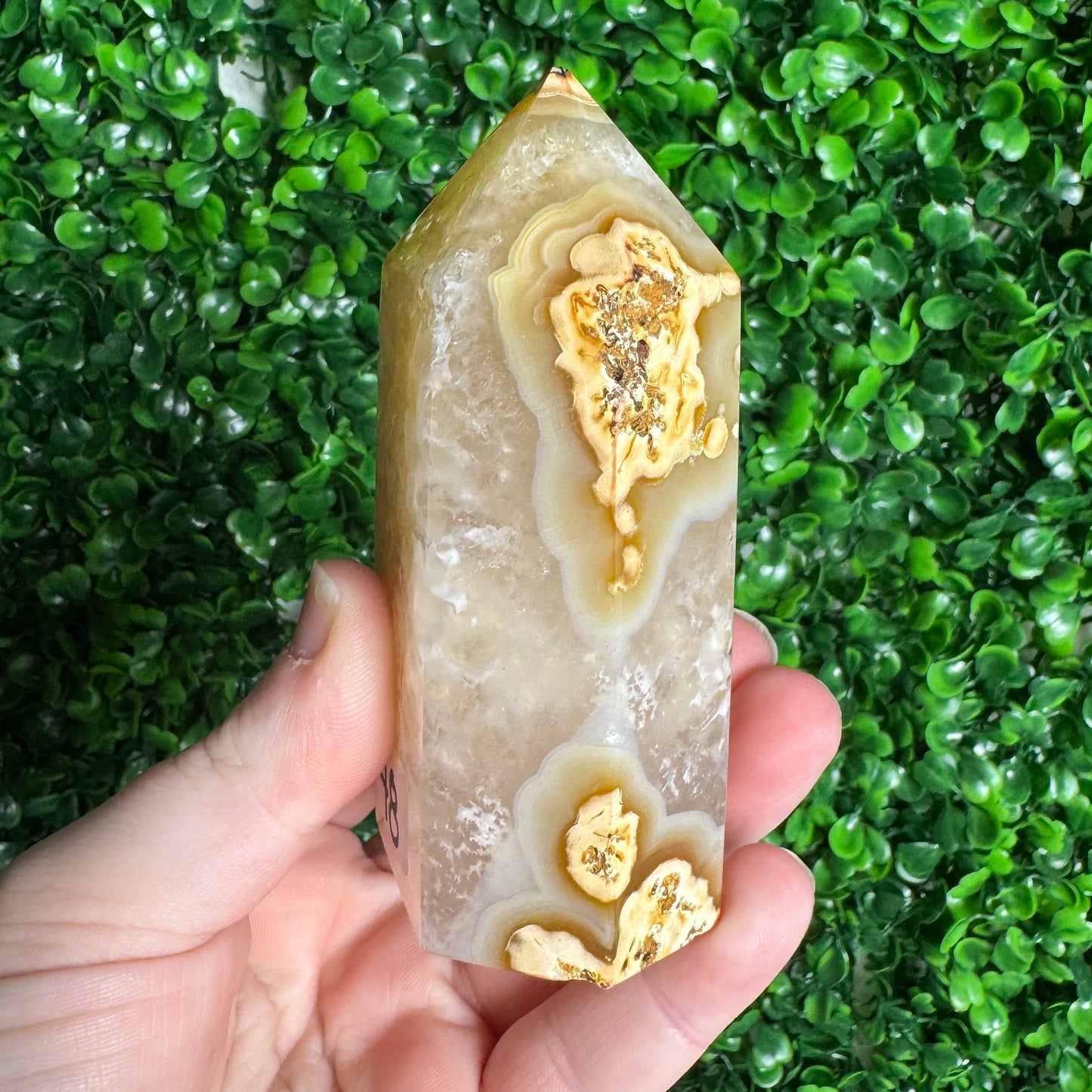 Golden Druzy Agate Tower