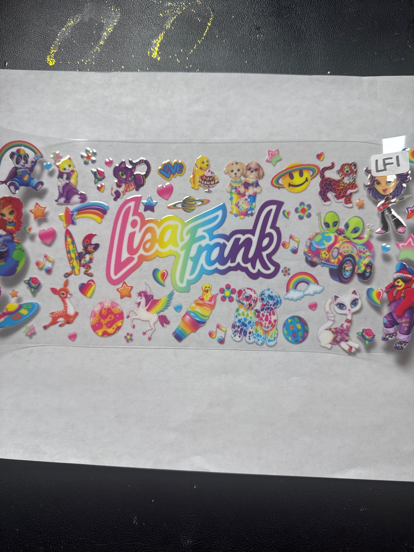 LF1 Rainbow neon characters uvdtf wrap