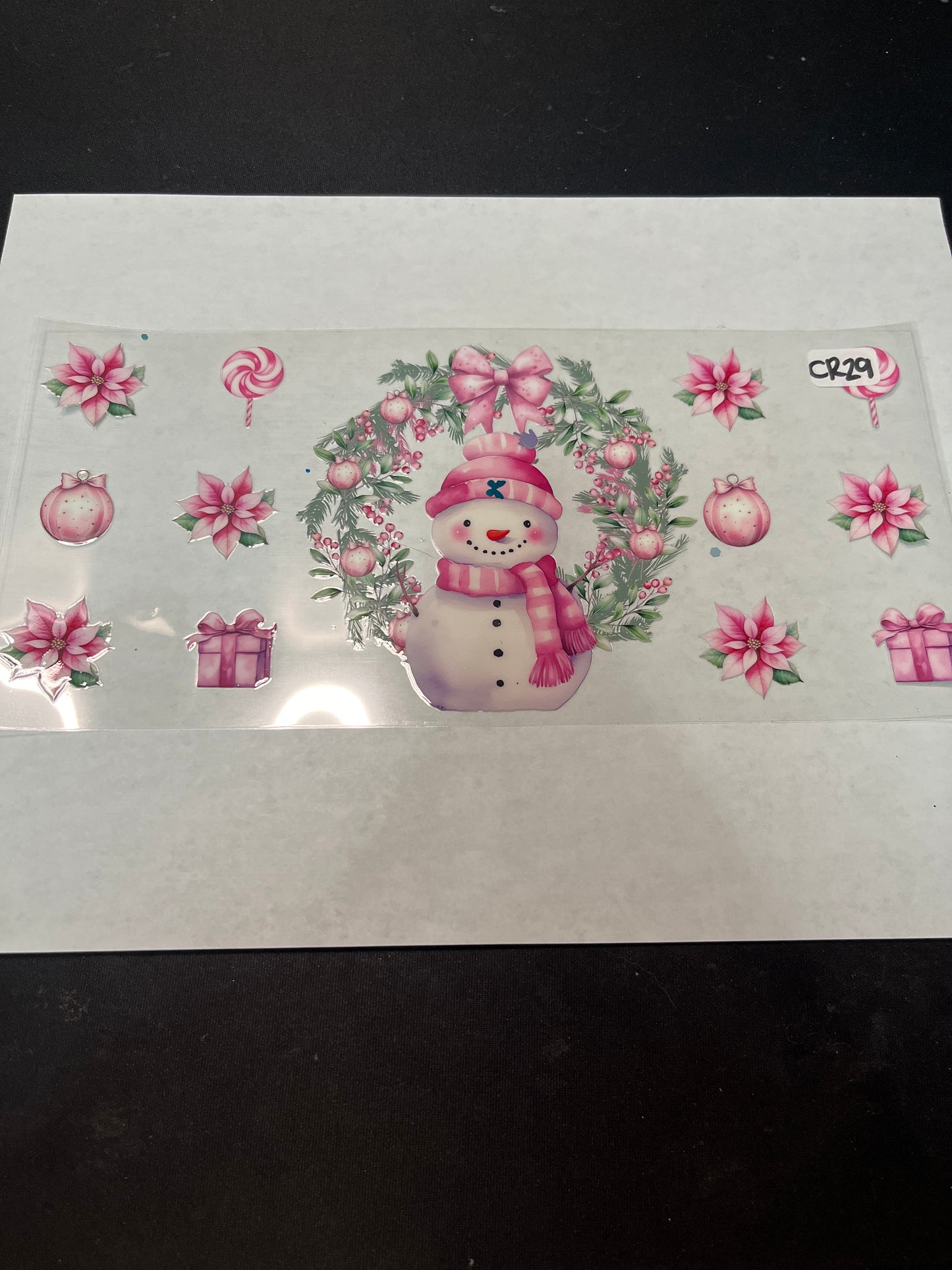CR29 Christmas Snowman UVDTF Wrap