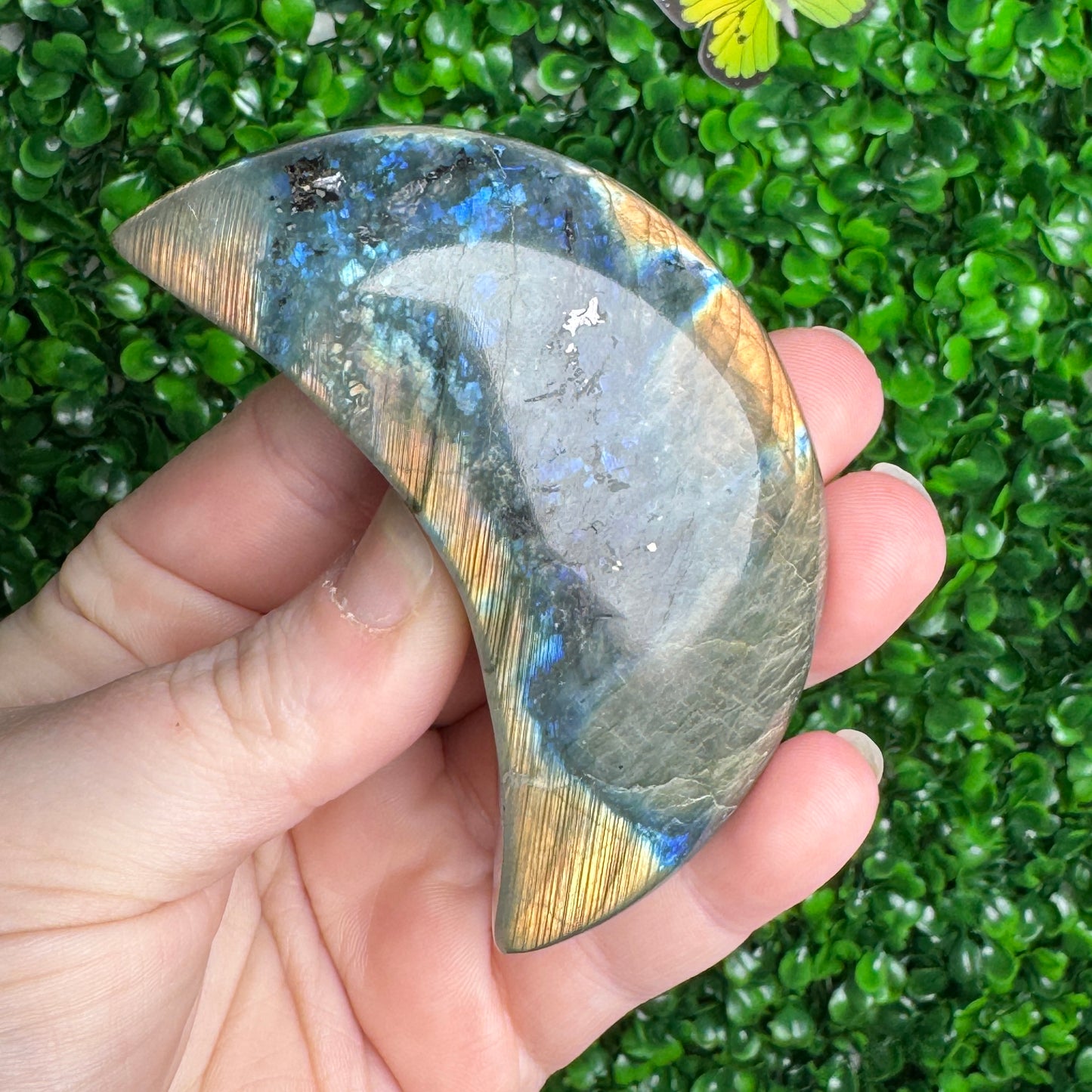 Labradorite Moon Carvings