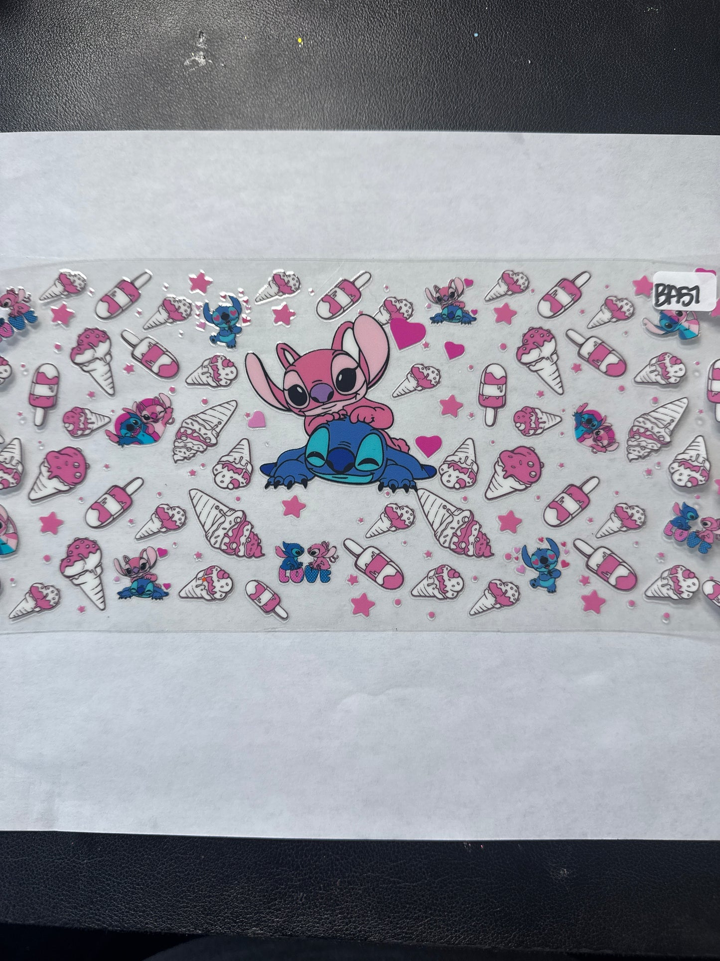 BA 57 Blue and pink alien with ice cream cones