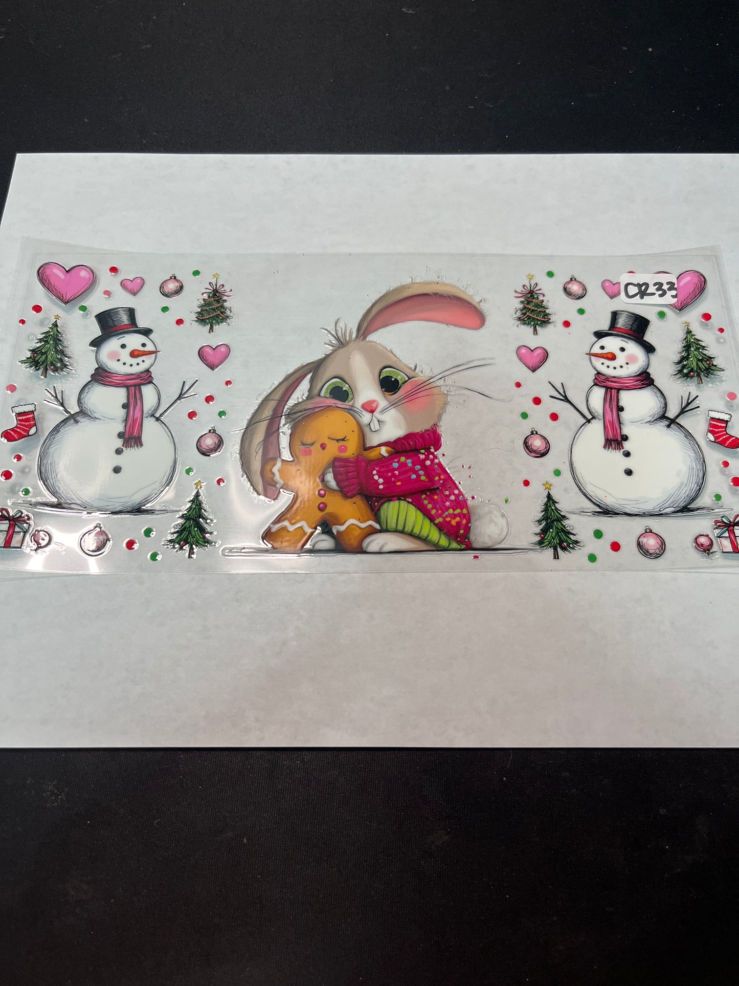CR33 Christmas Snowman UVDTF Wrap