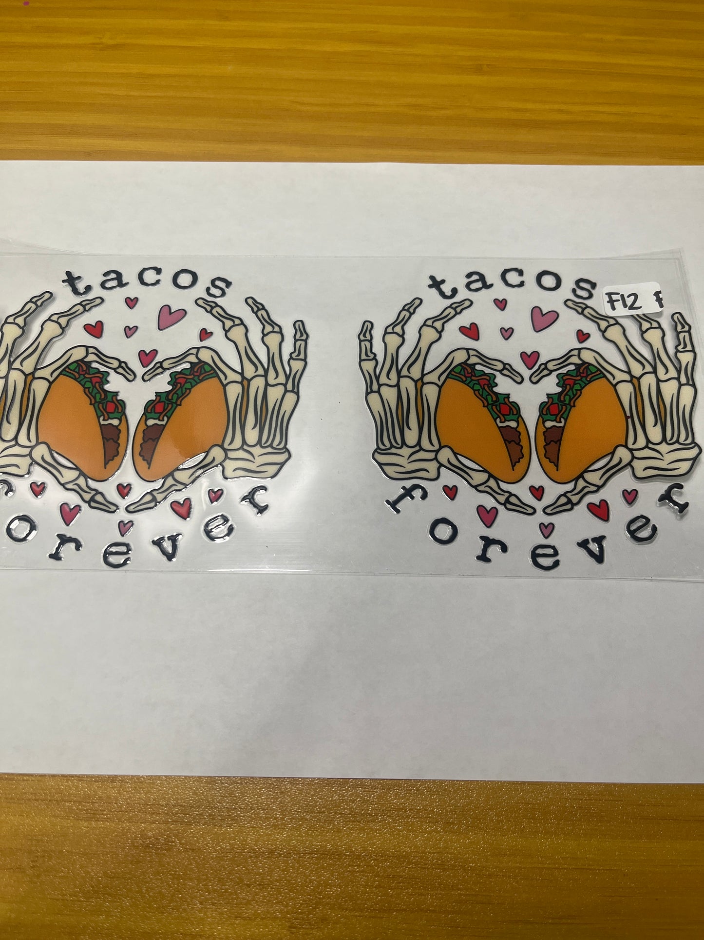 F12 Food Taco UVDTF Wrap