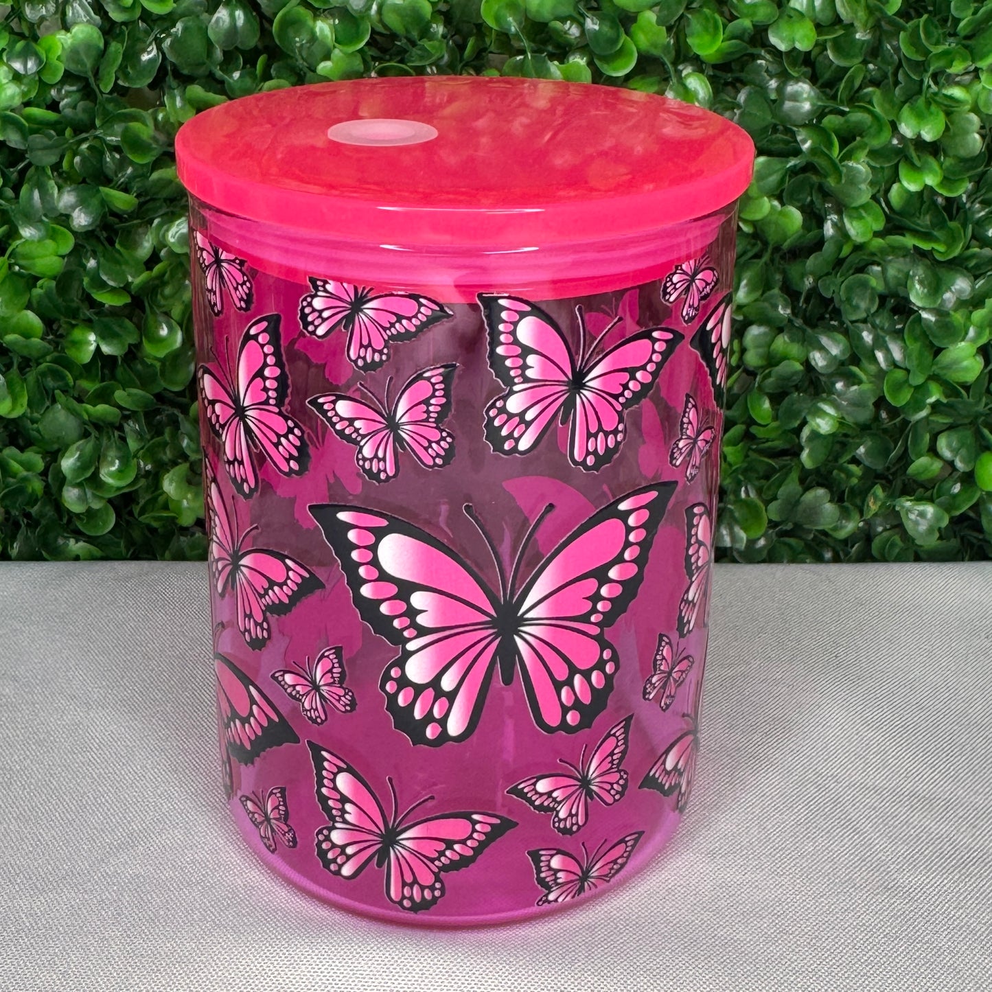 Hot Pink UVDTF Butterly Mug