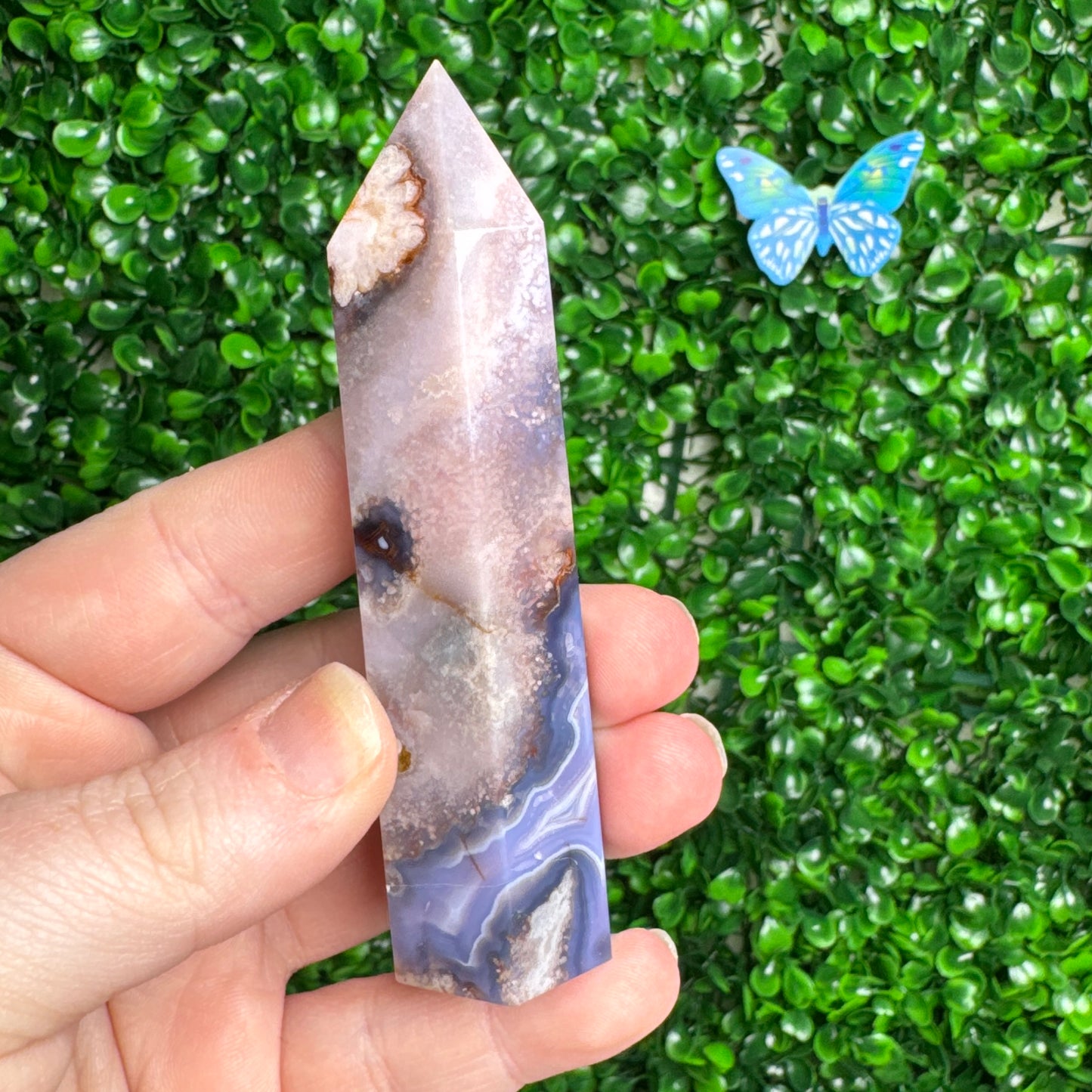 Blue Flower Agate Towers