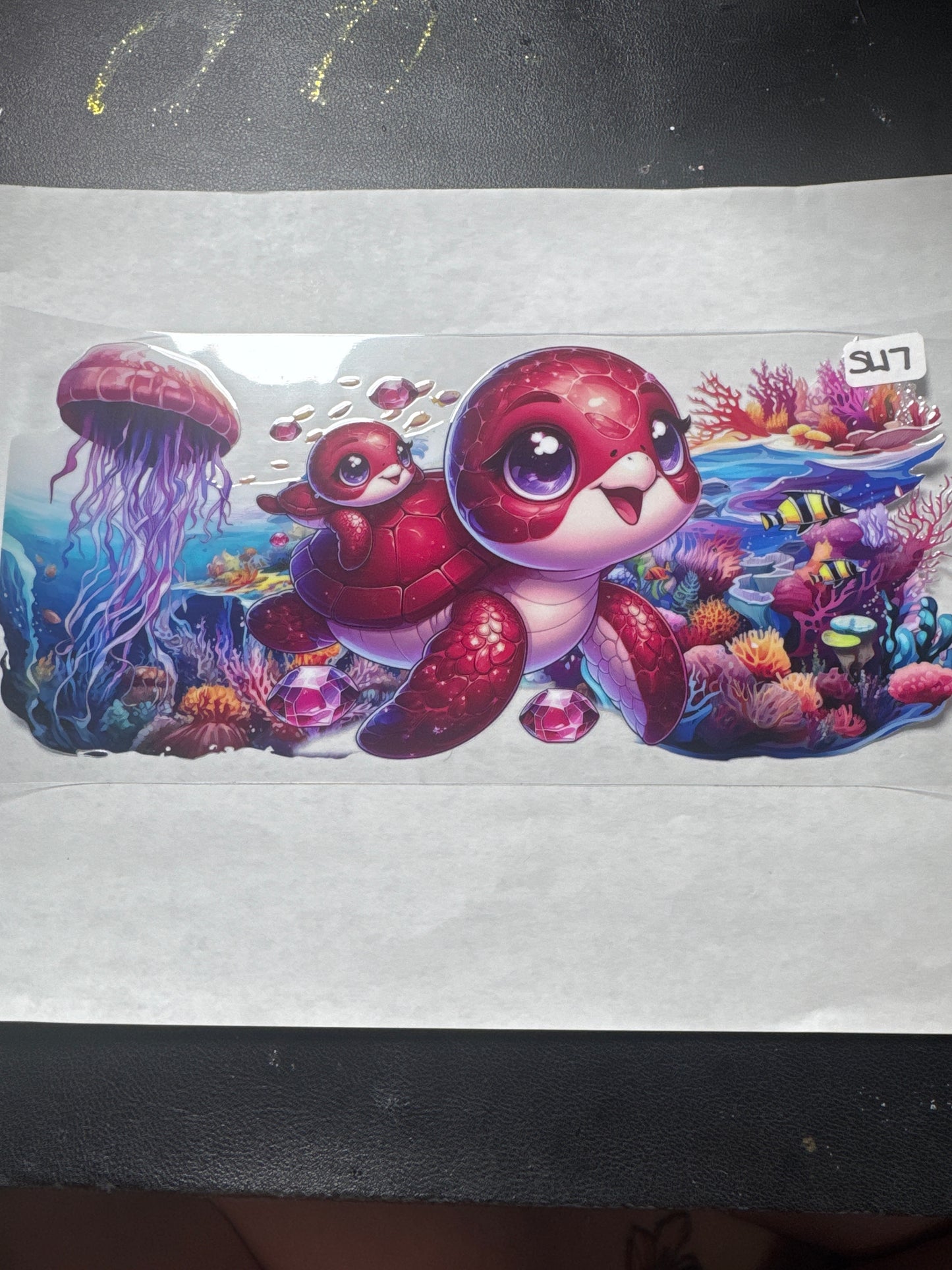 SL17 sea turtle uvdtf wrap