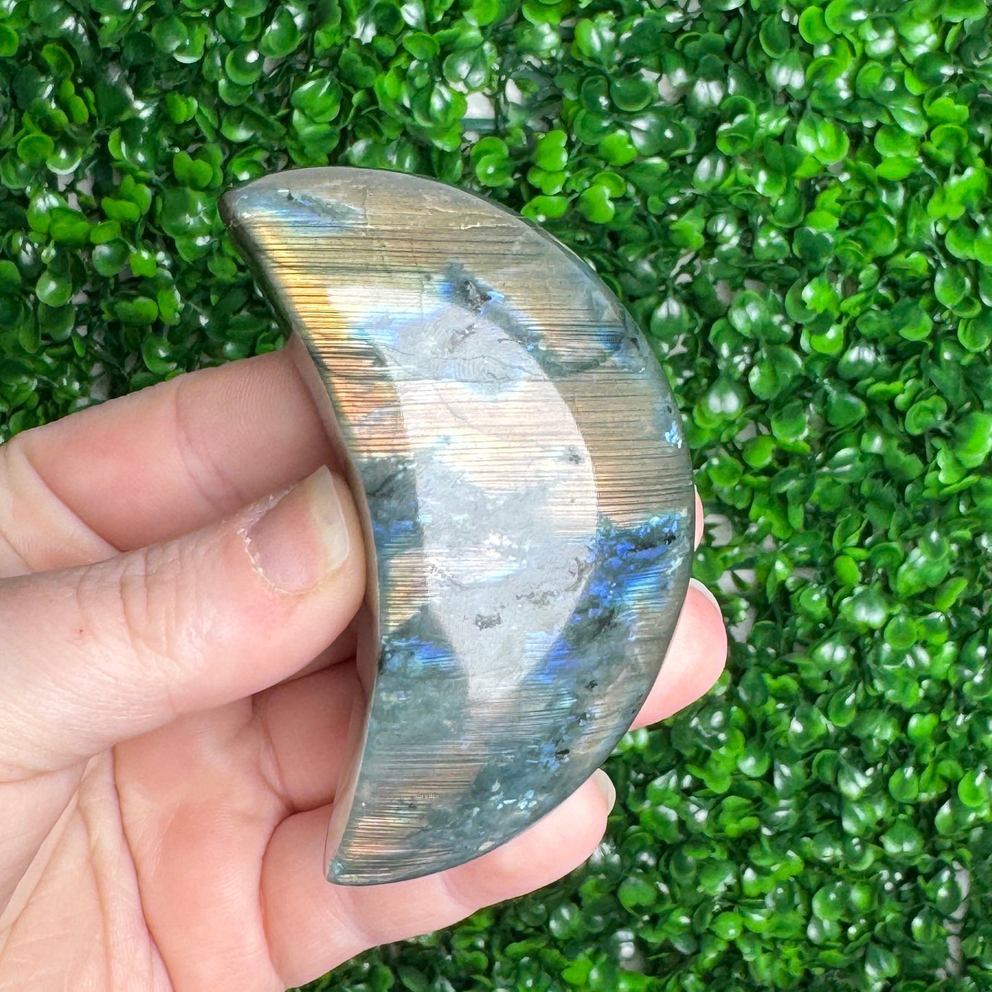 Labradorite Moon Carvings