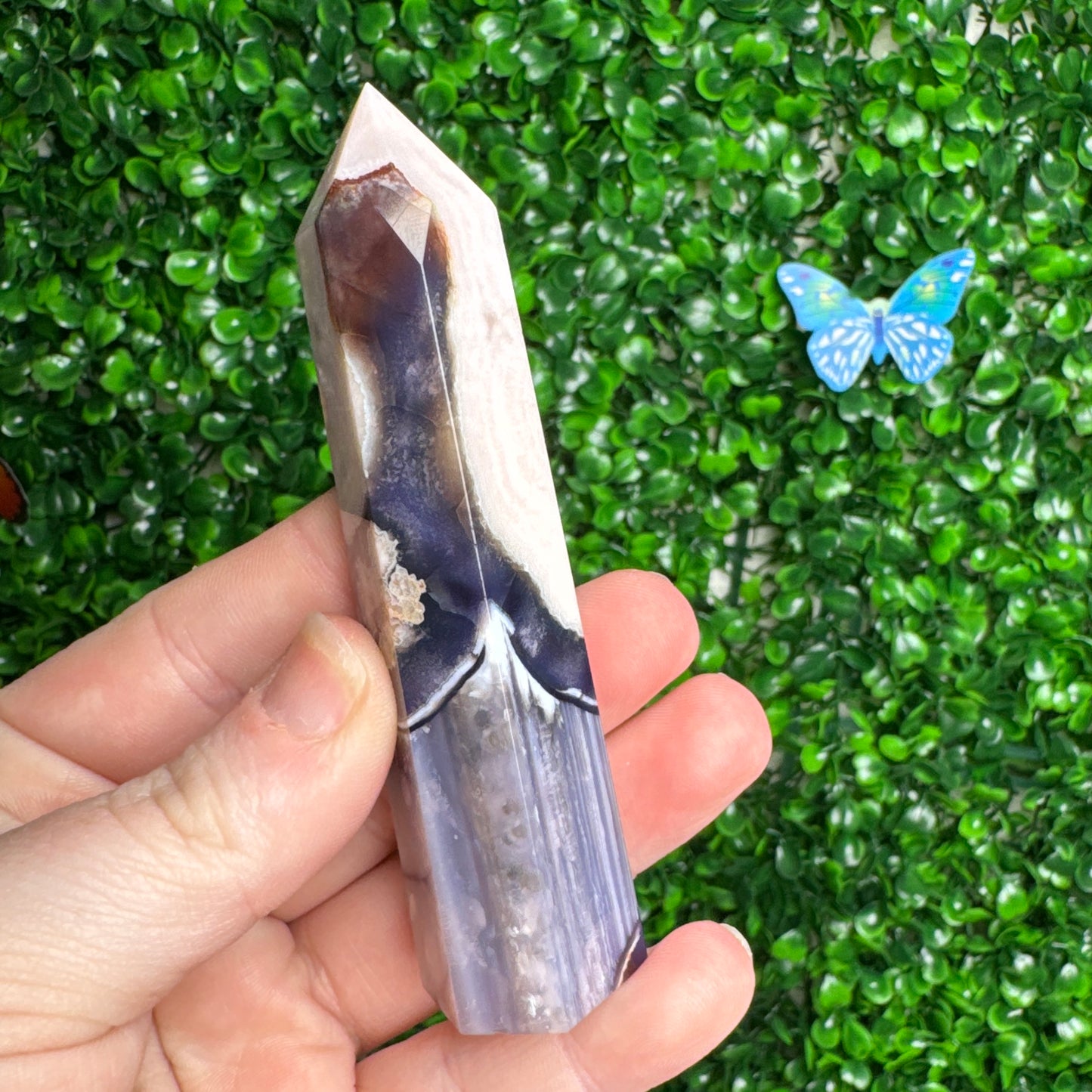 Blue Flower Agate Towers