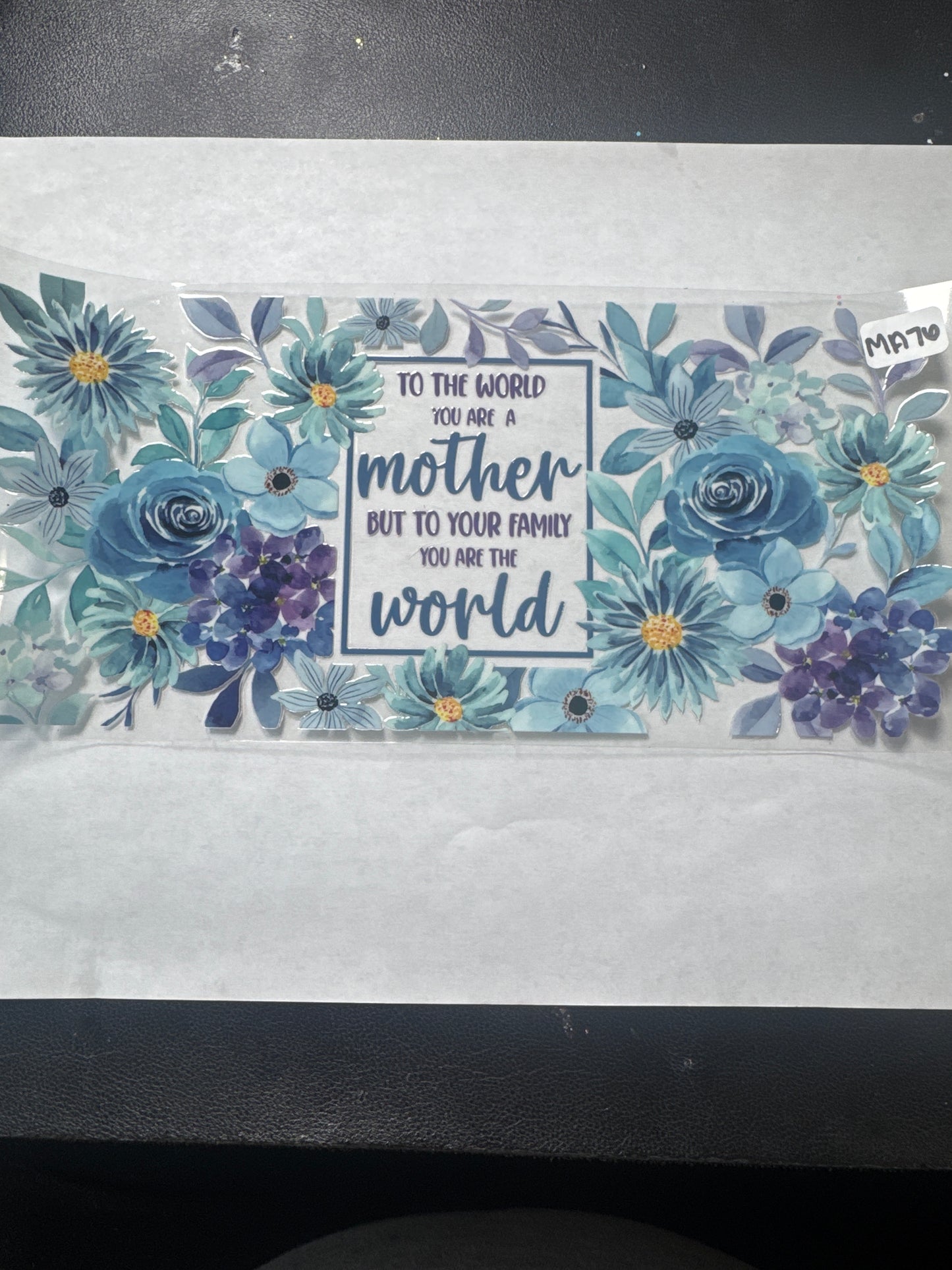 MA76 Blue floral mama uvdtf wrap