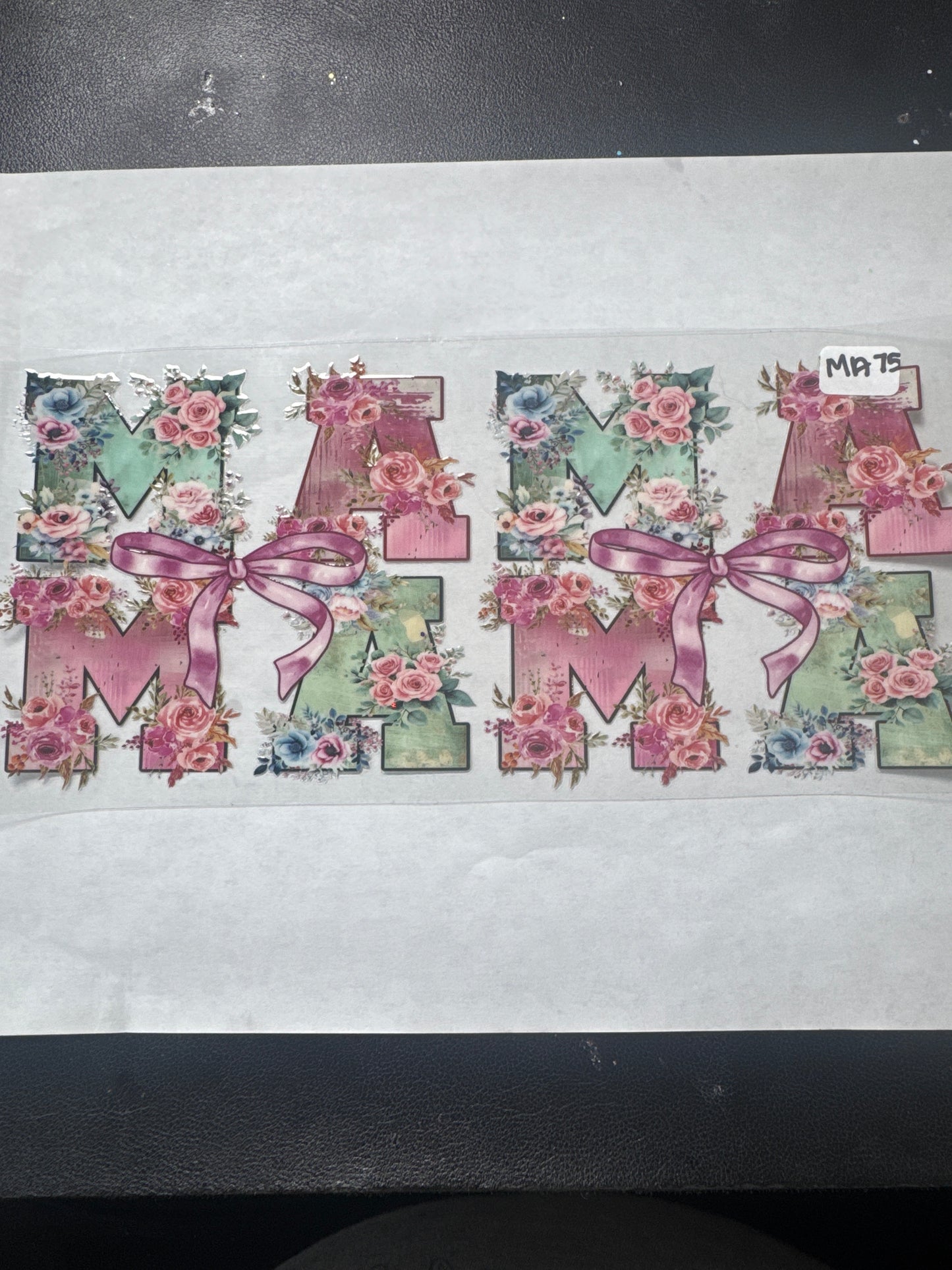 MA75 mama floral uvdtf wrap with bows