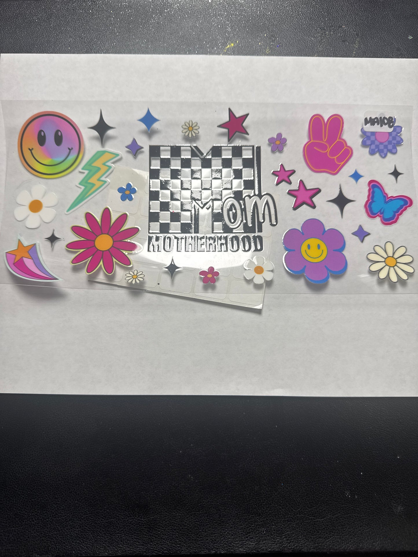 MA108 Mom uvdtf wrap with flowers stars and lightning bolts