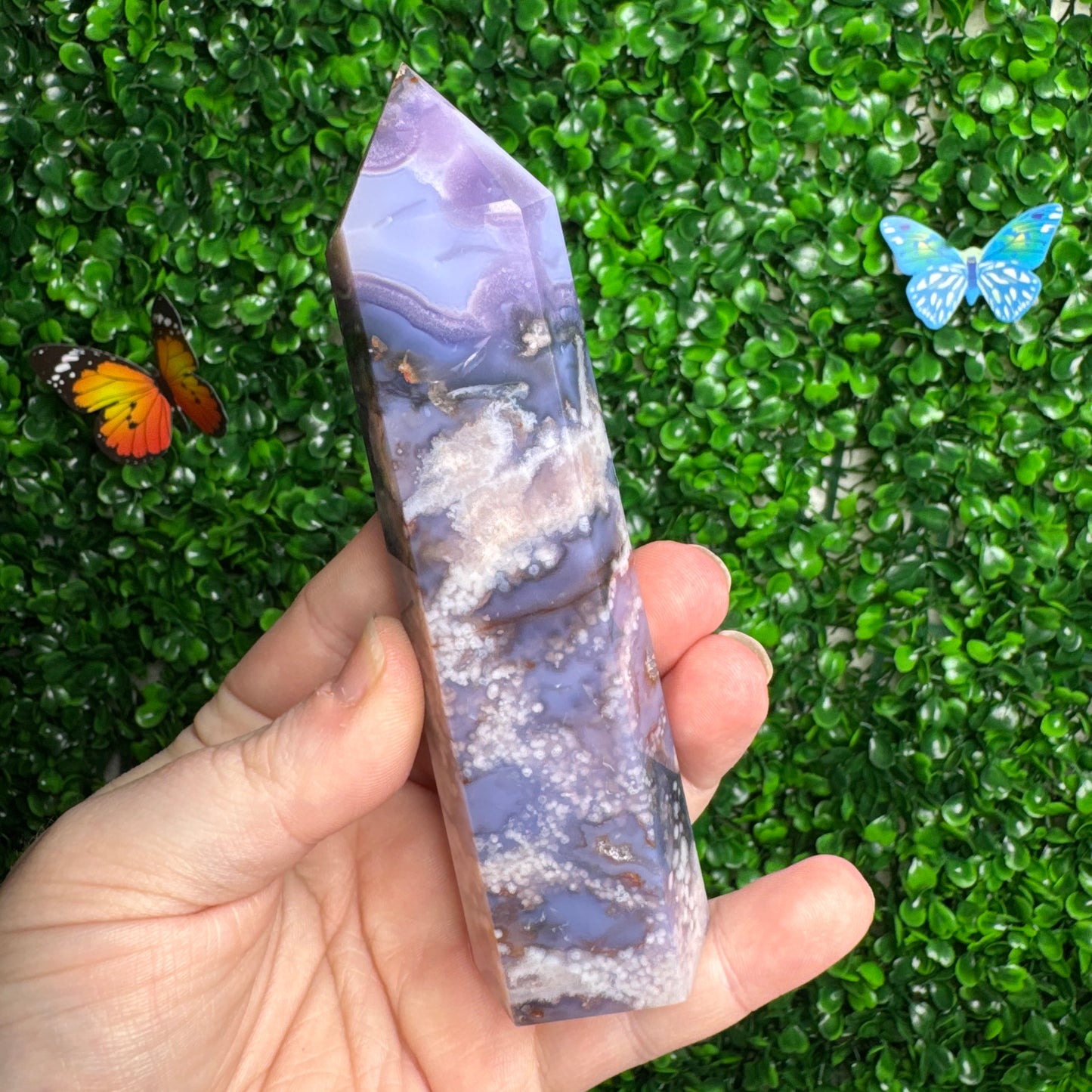 Blue Flower Agate Towers