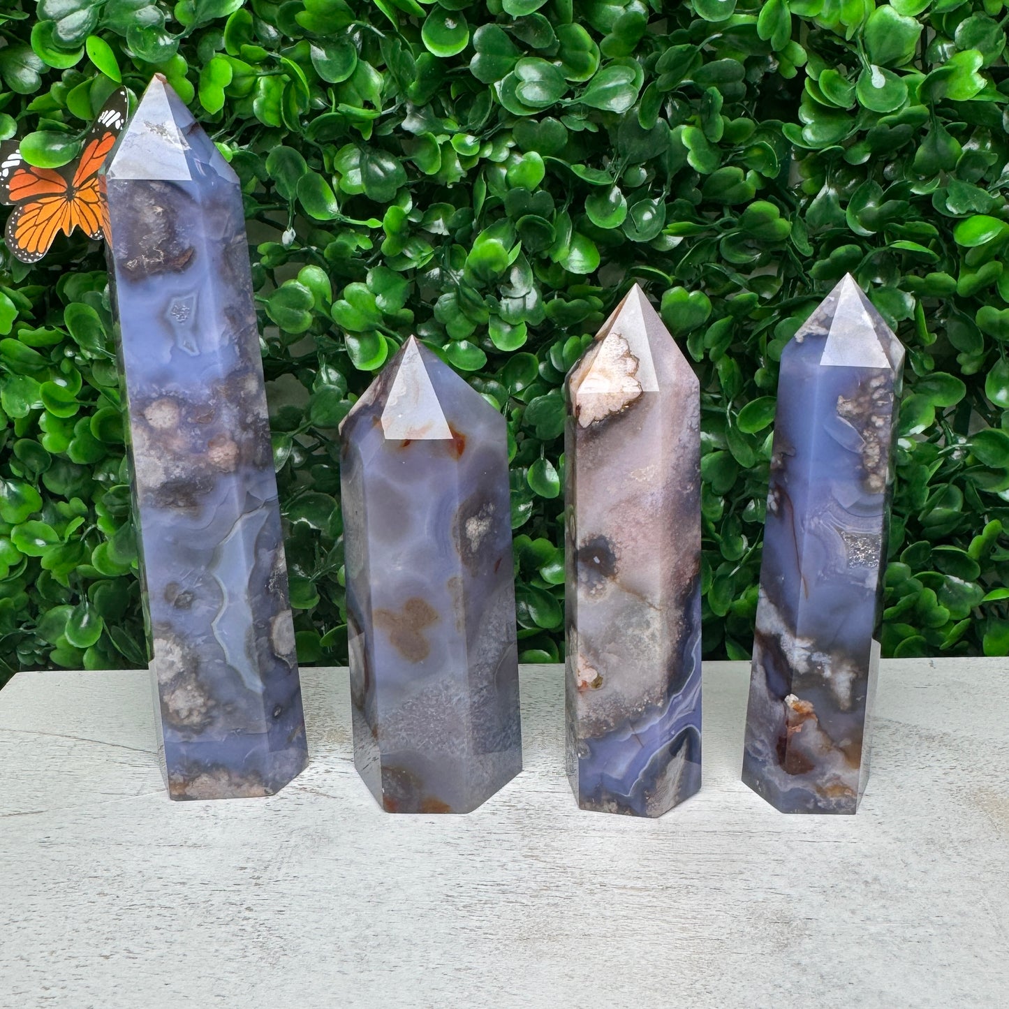 Blue flower Agate Towers