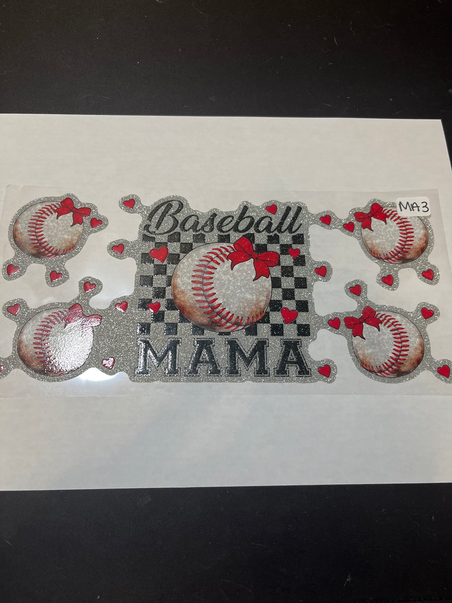 MA3 Baseball Mama UVDTF Wrap