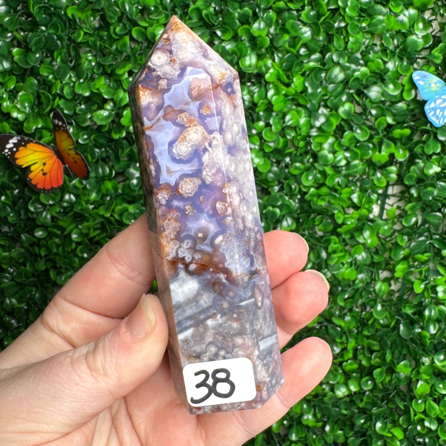 Blue Flower Agate Towers