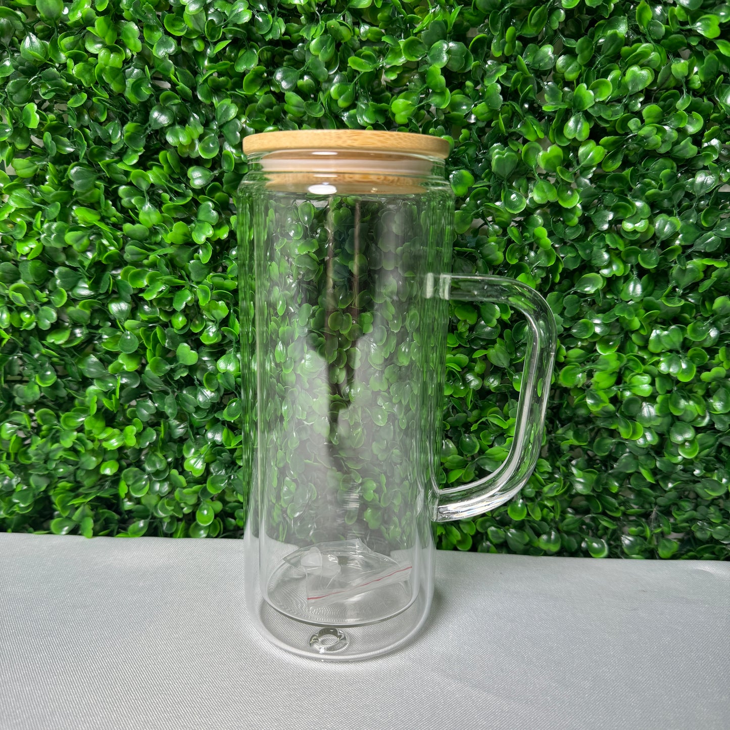 20oz Glass Snowglobe Cup with handle
