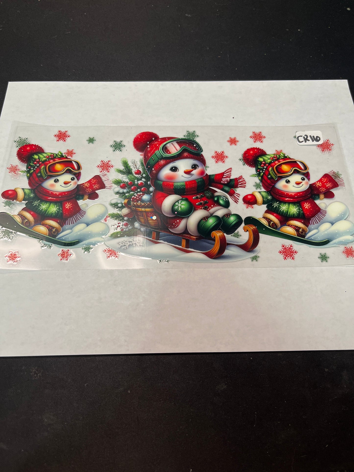 CR16 Christmas Snowman UVDTF Wrap