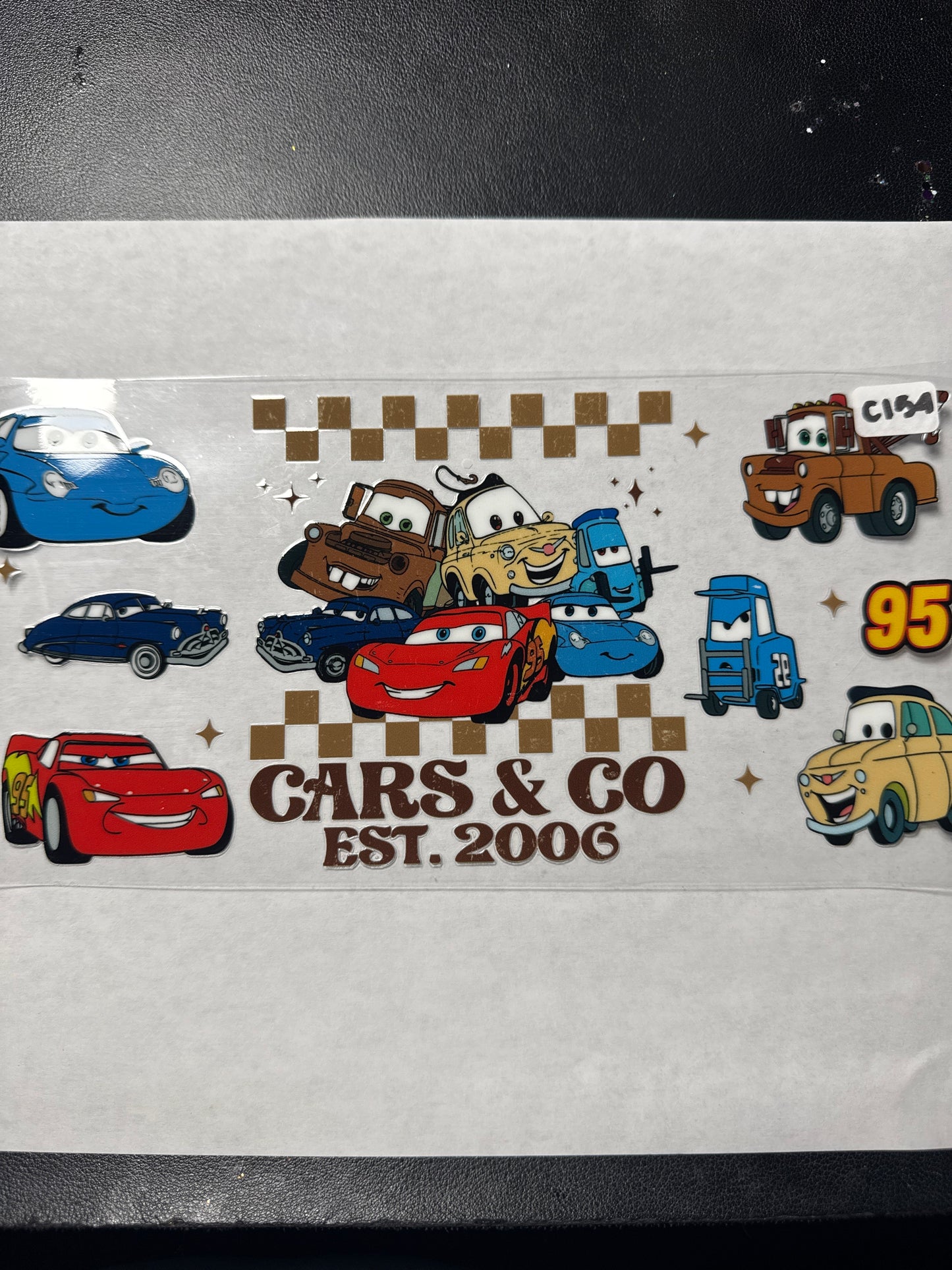 C154 car character uvdtf wrap