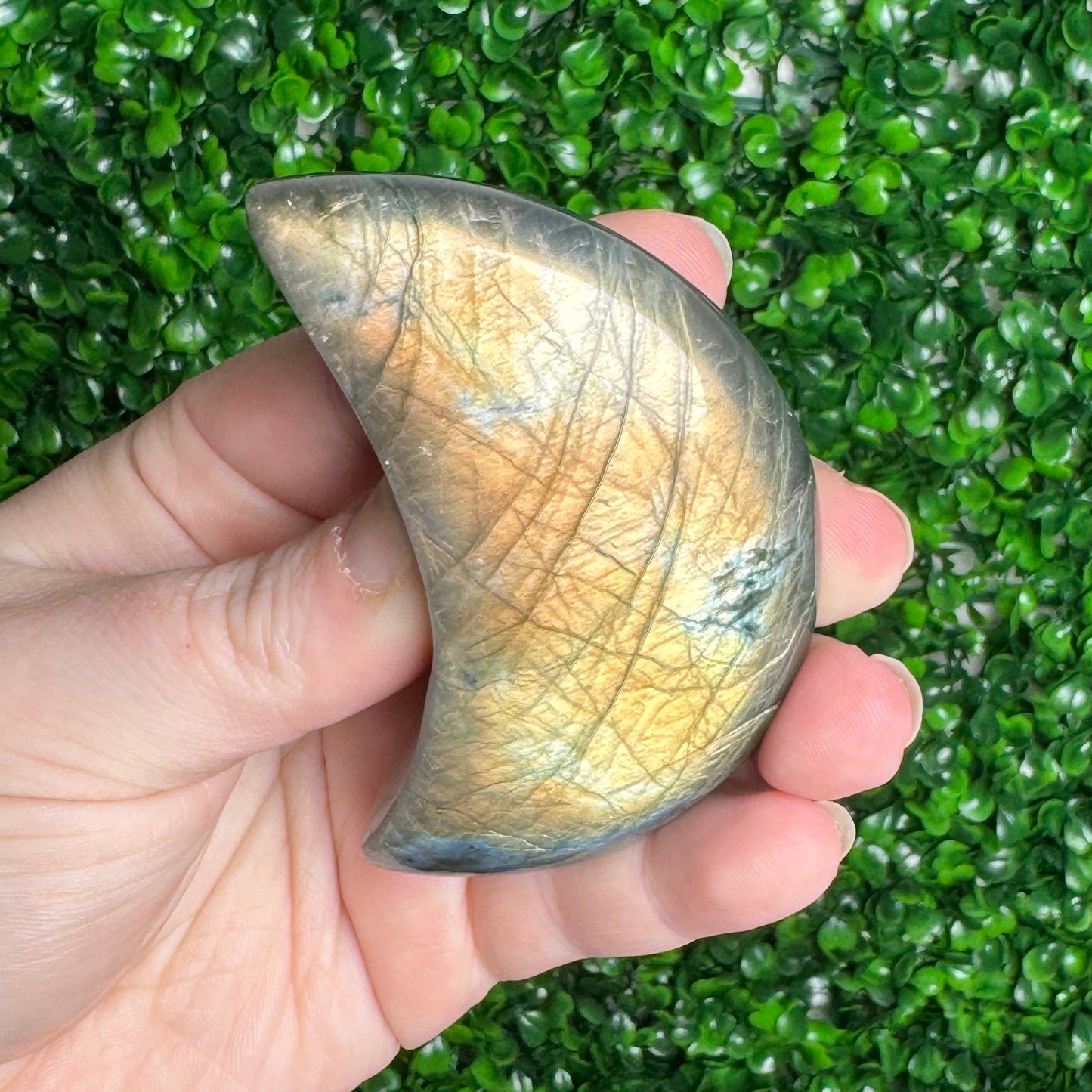 Labradorite Moon Carvings