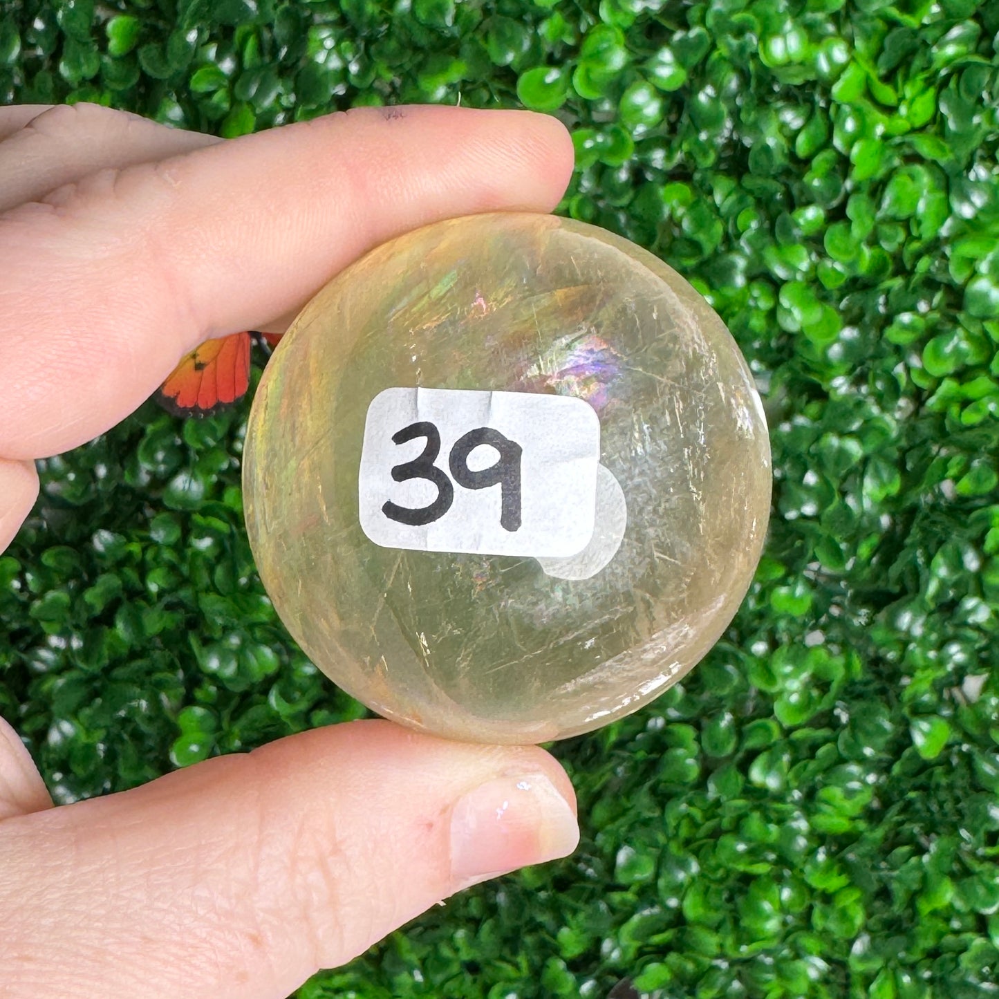 Honey Optical Calcite Sphere