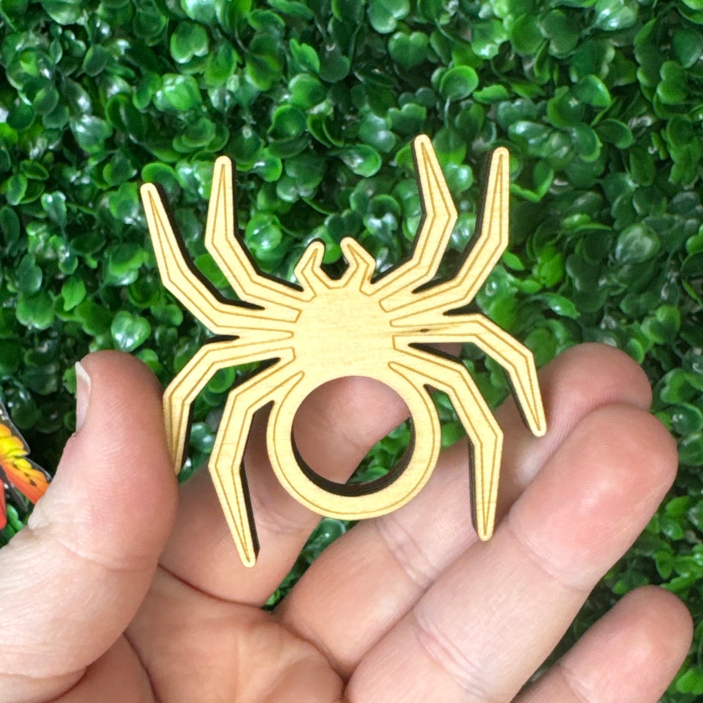 Wooden Spider Sphere Stand