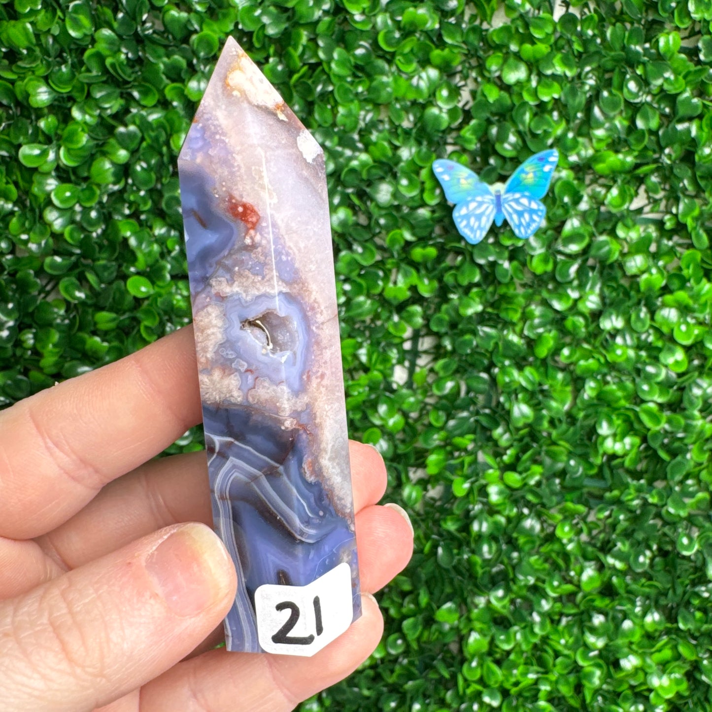Blue Flower Agate Towers