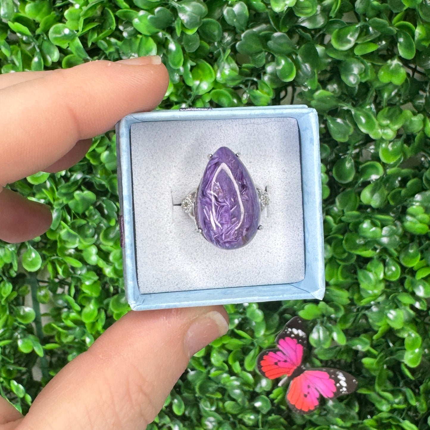 925 Sterling Charoite Rings