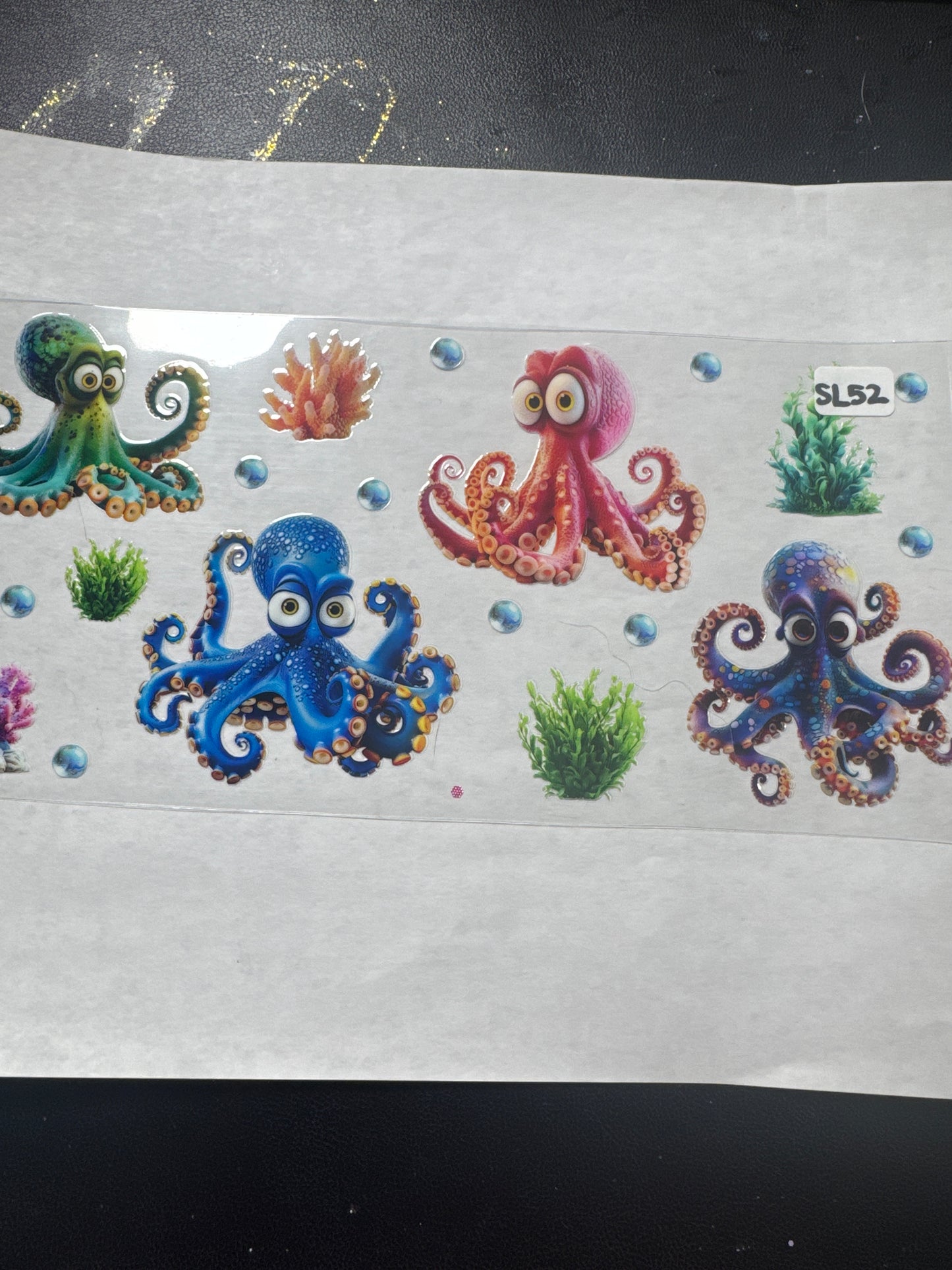 SL52 octopus character uvdtf wrap