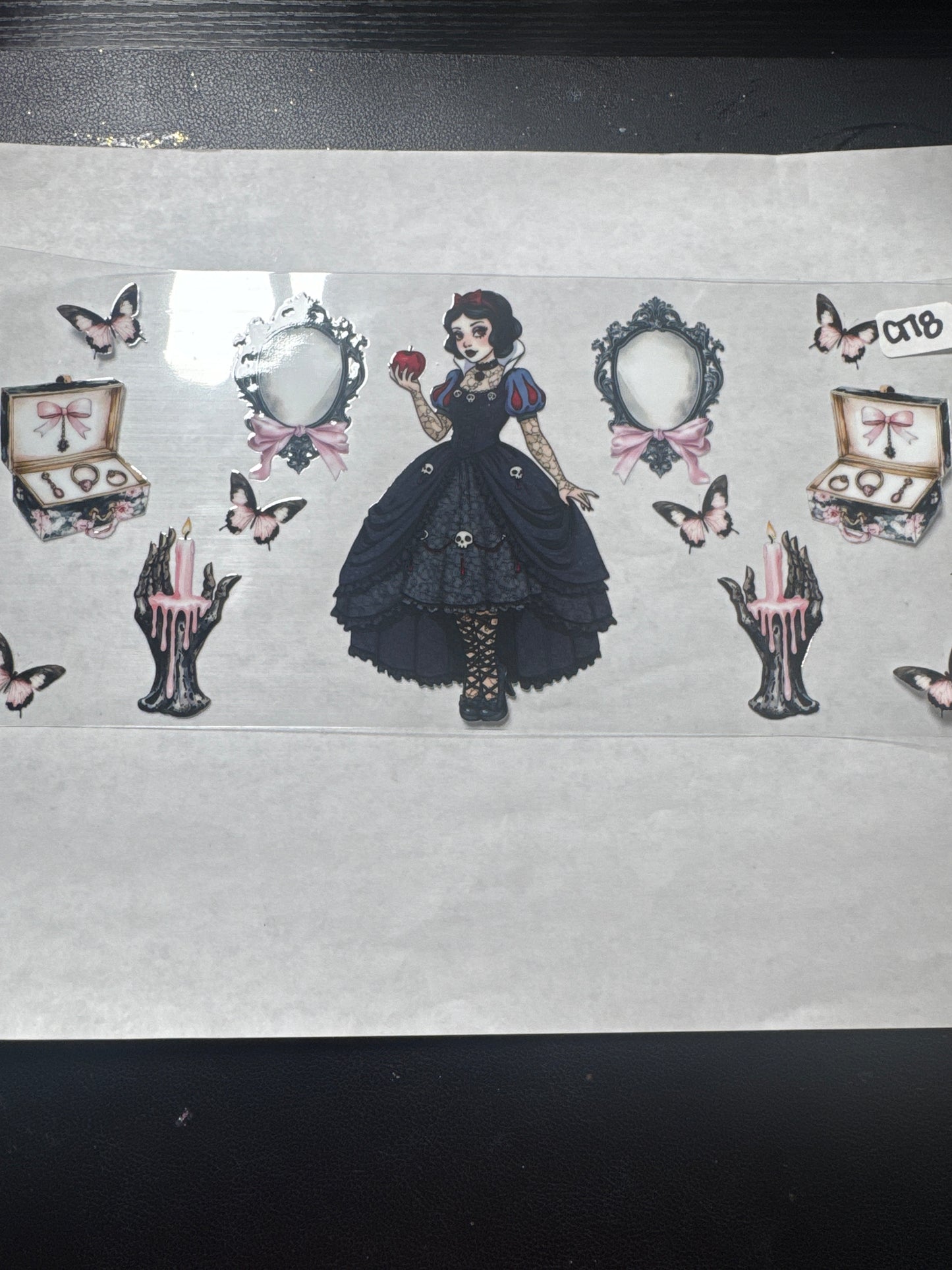 C178 goth snow princess uvdtf wrap
