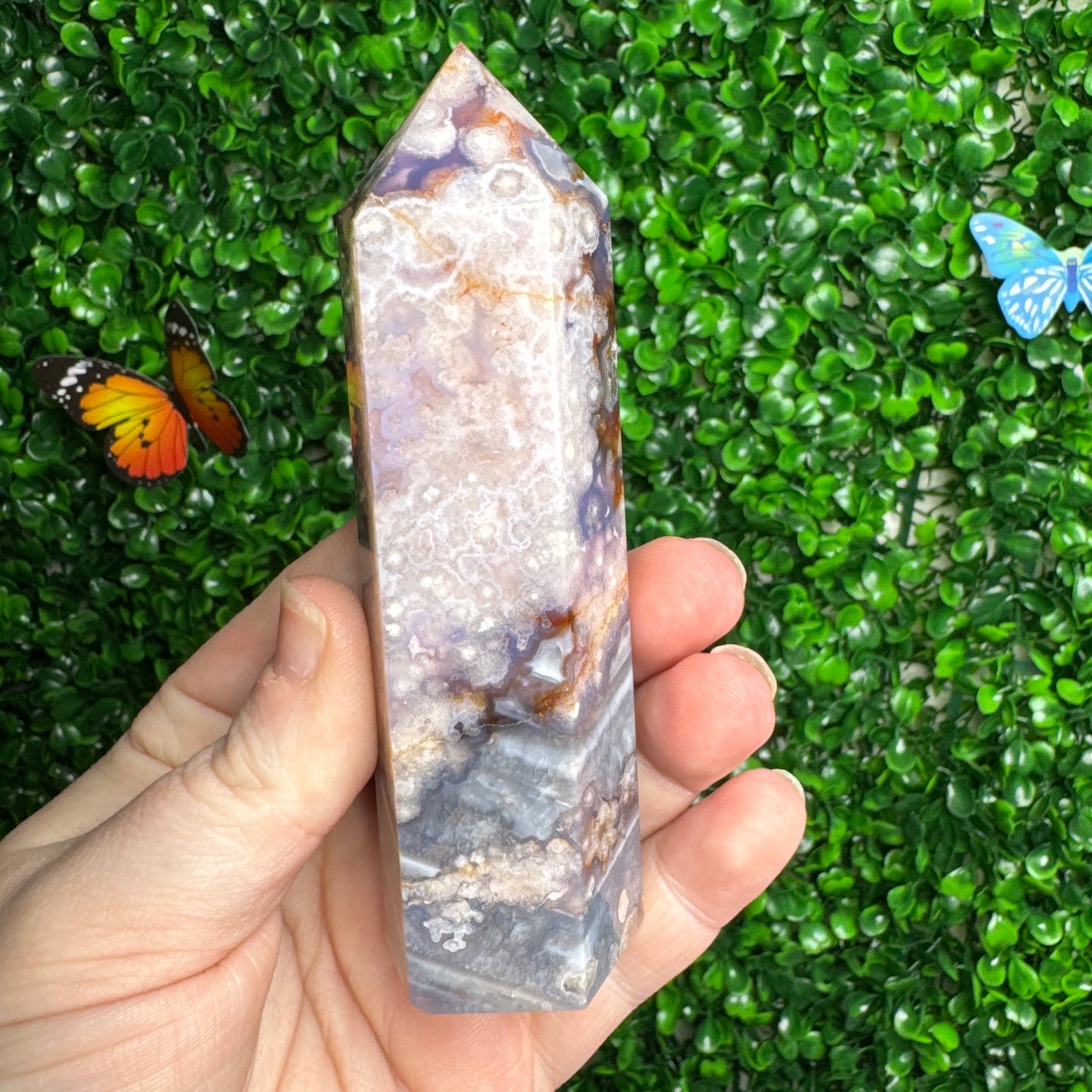 Blue Flower Agate Towers
