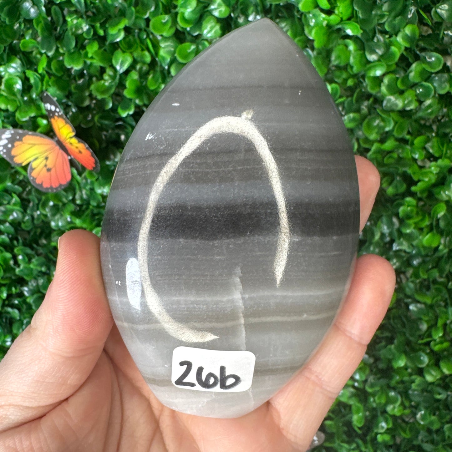 Black banded onyx flames