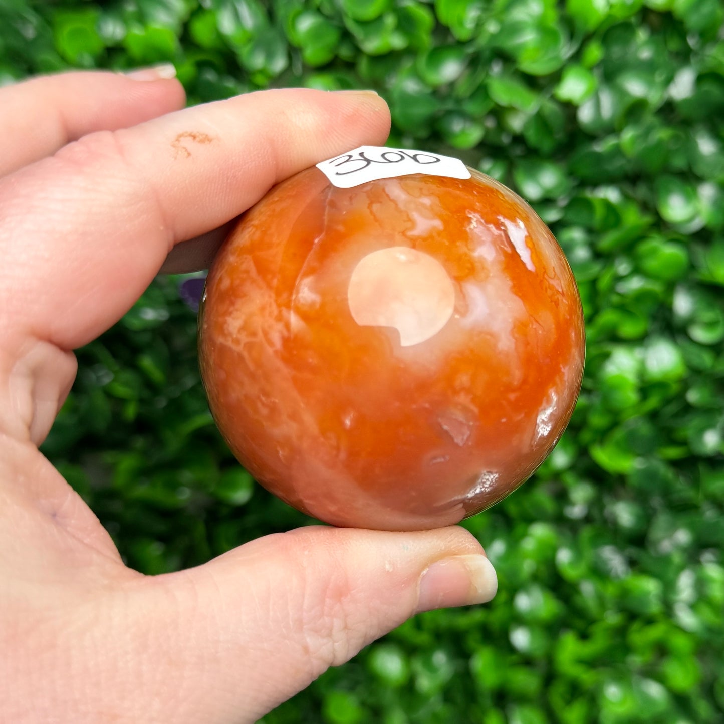 Pink Plume Agate Sphere