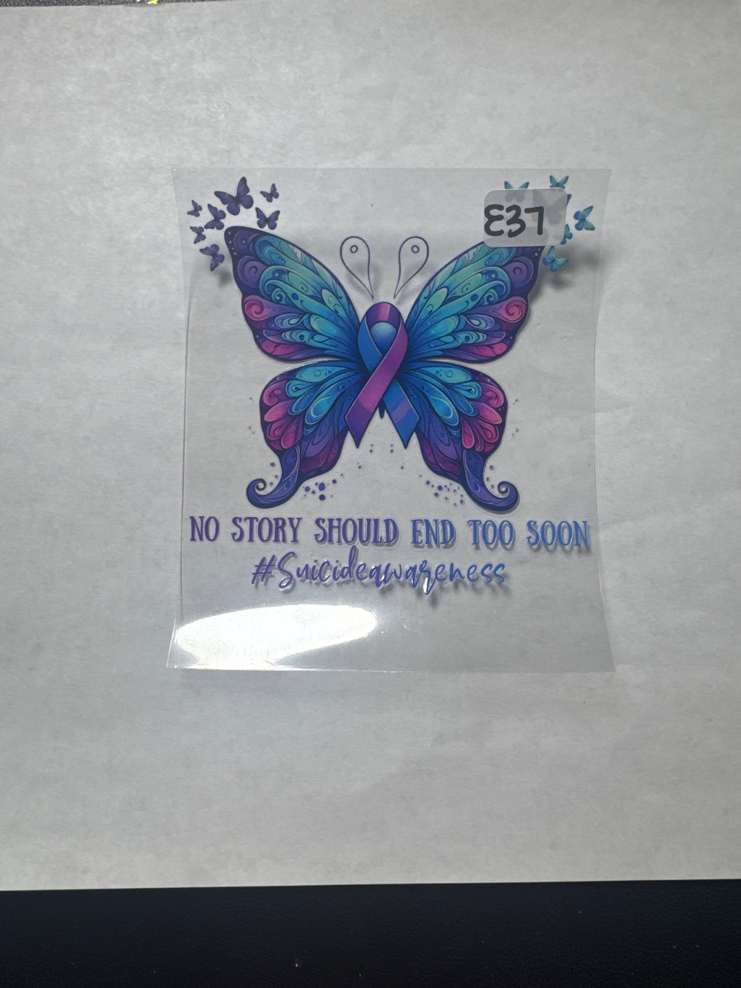 E37 suicide awareness butterfly wrap/decal