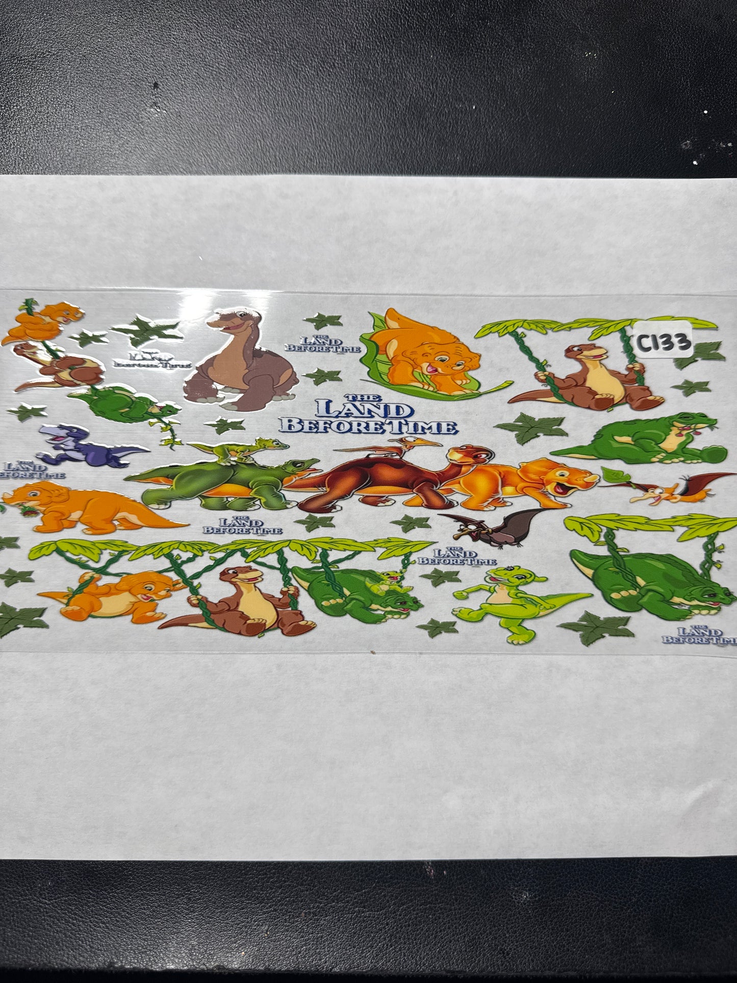C133 imperfect Dino character uvdtf wrap